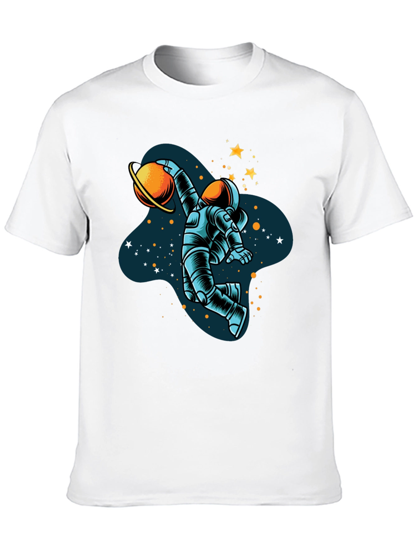 Astronaut Dunking Planet Graphic T-Shirt
