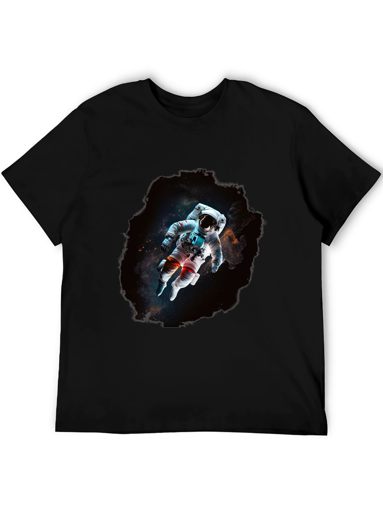Astronaut in Space Black T-Shirt