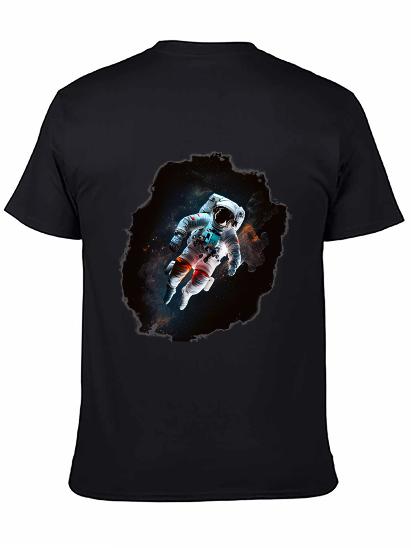 Astronaut in Space Black T-Shirt