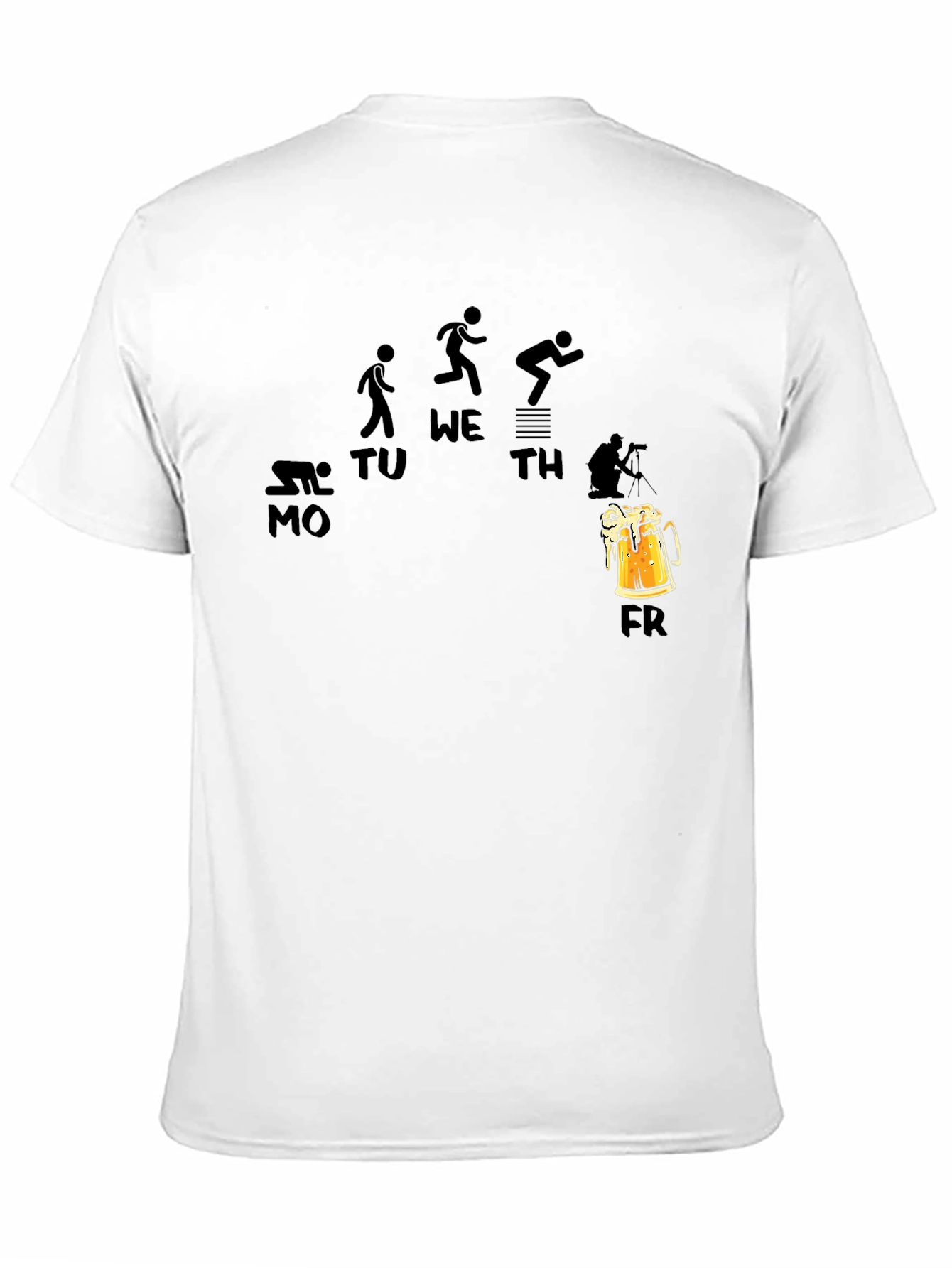 Mens Funny Weekday Beer Friday T-Shirt
