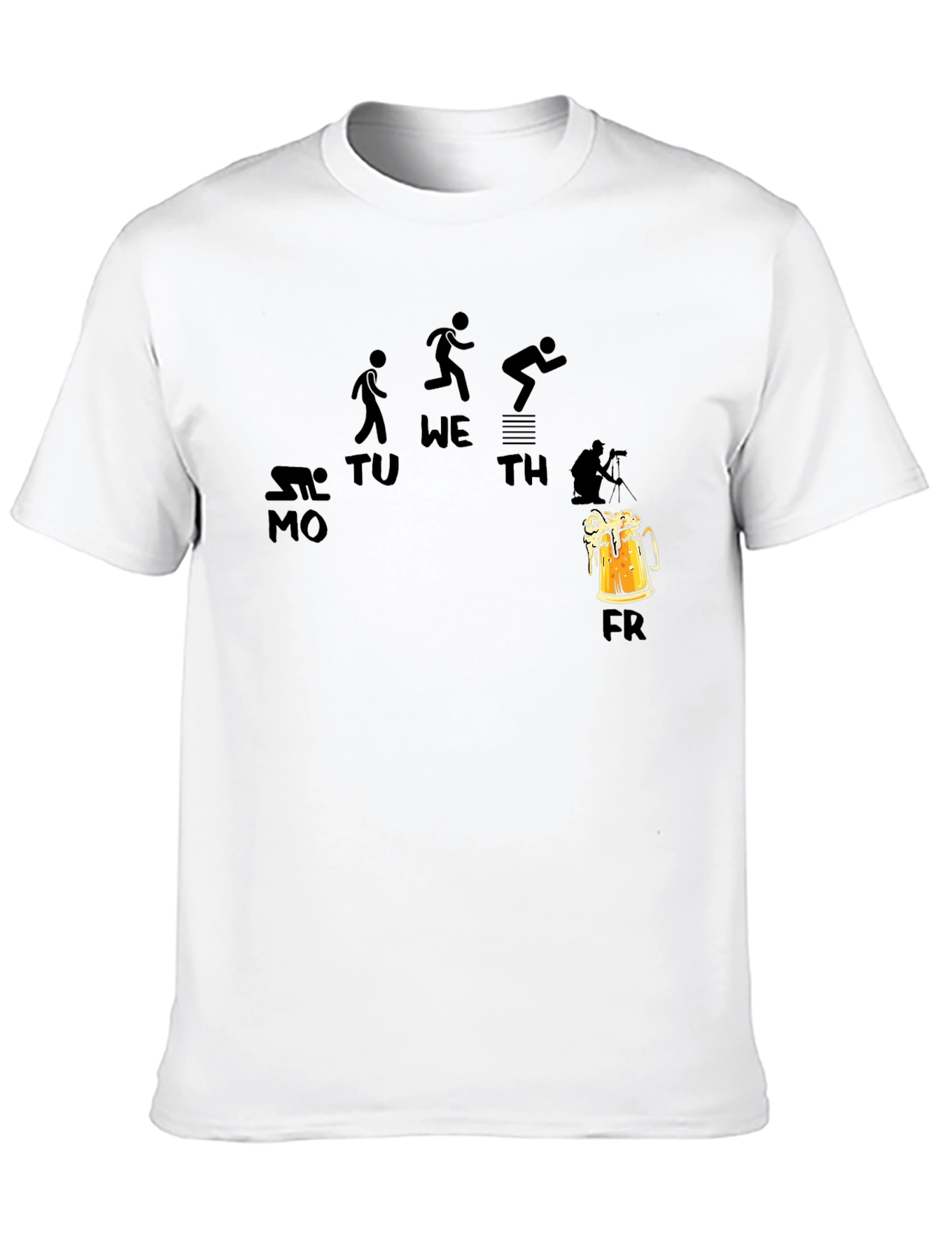 Mens Funny Weekday Beer Friday T-Shirt