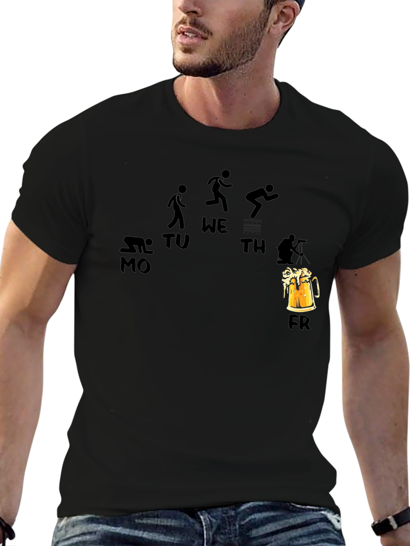 Mens Funny Weekday Beer Friday T-Shirt