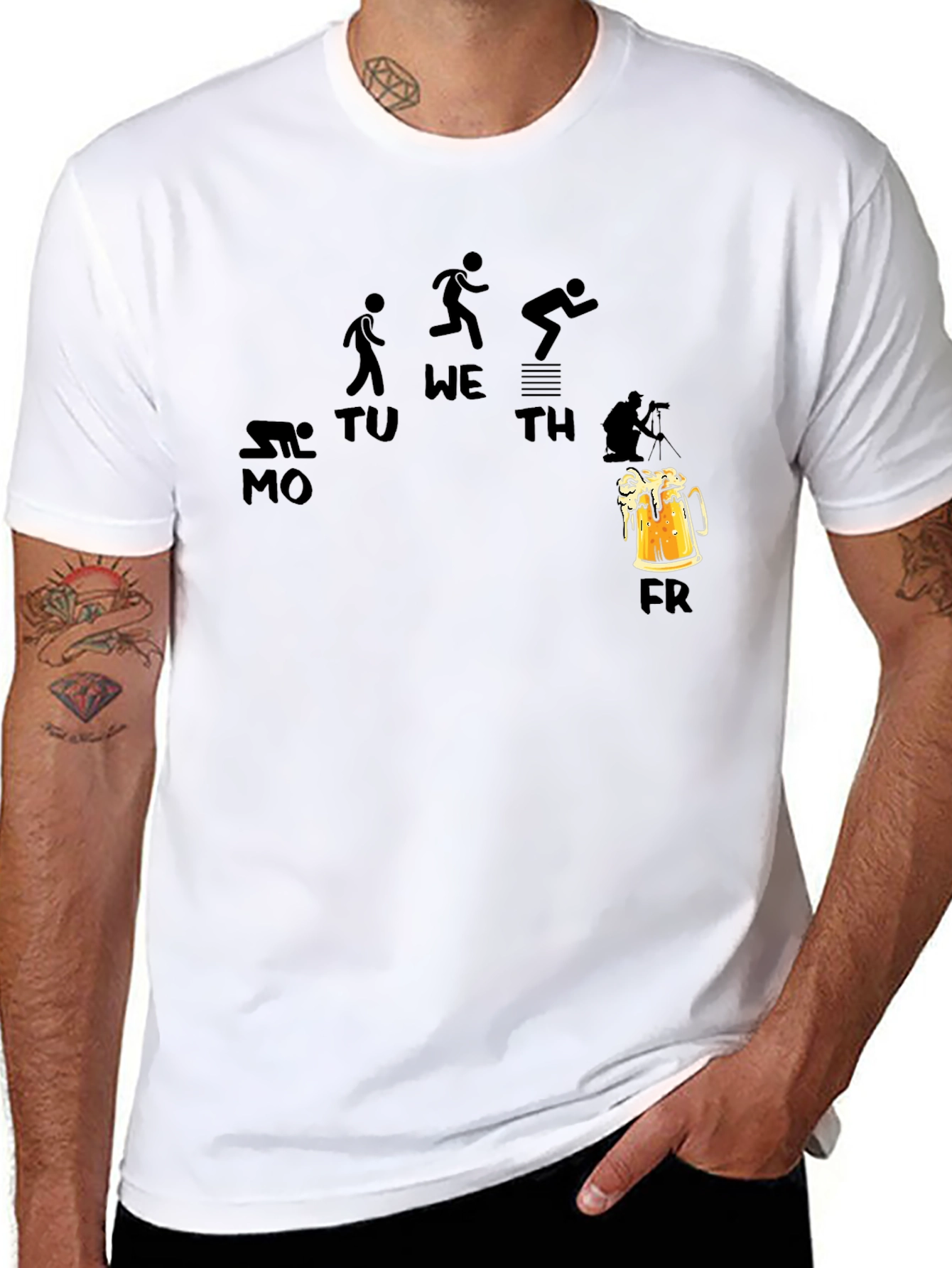 Mens Funny Weekday Beer Friday T-Shirt