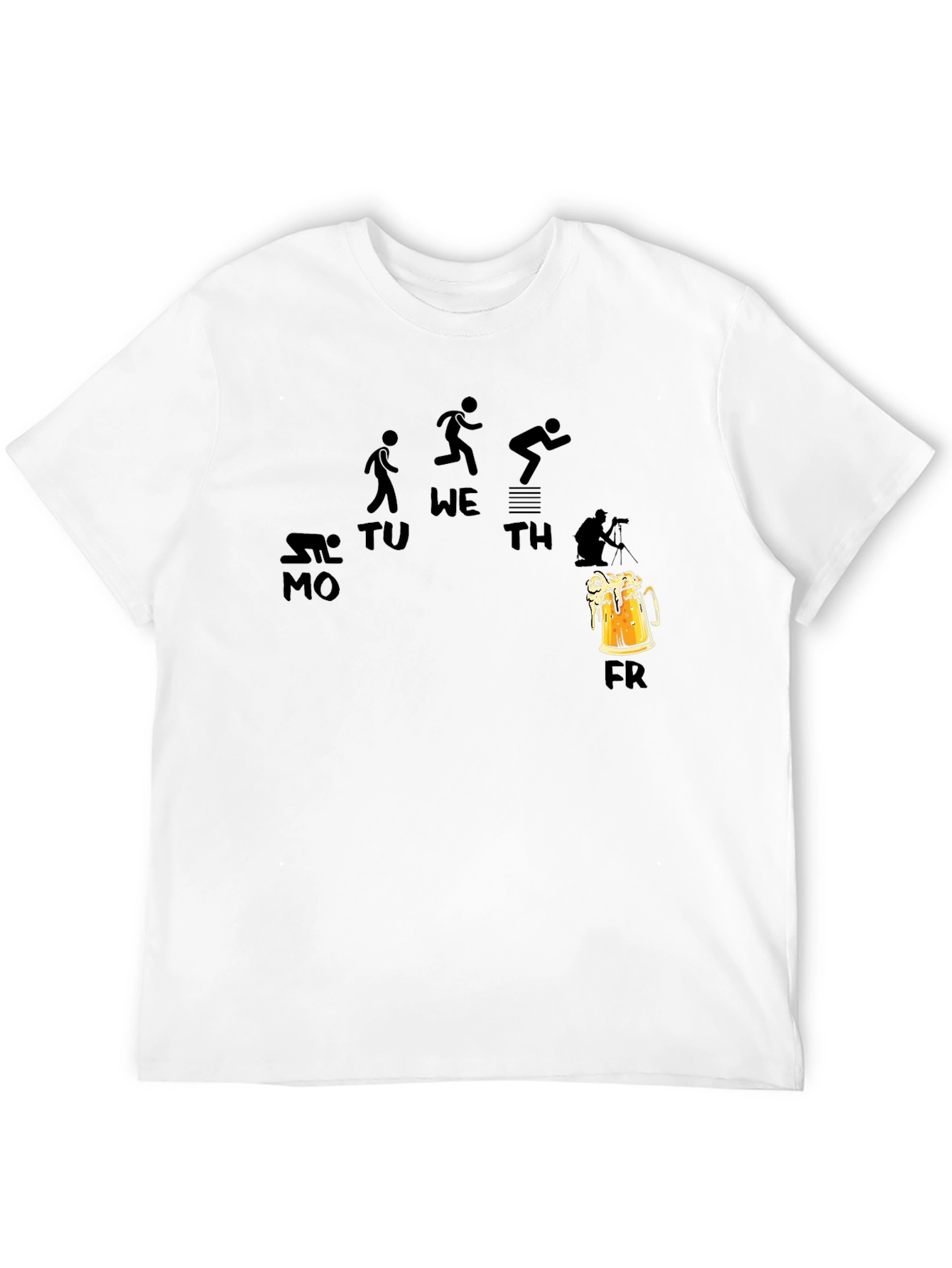 Mens Funny Weekday Beer Friday T-Shirt