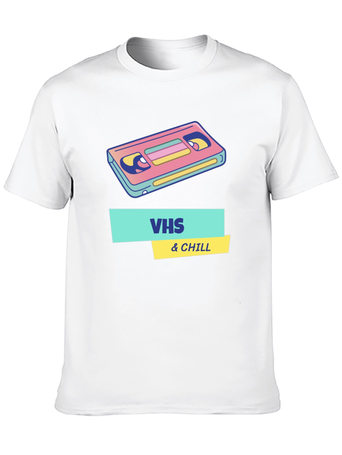 Retro VHS & Chill Graphic T-Shirt - Black