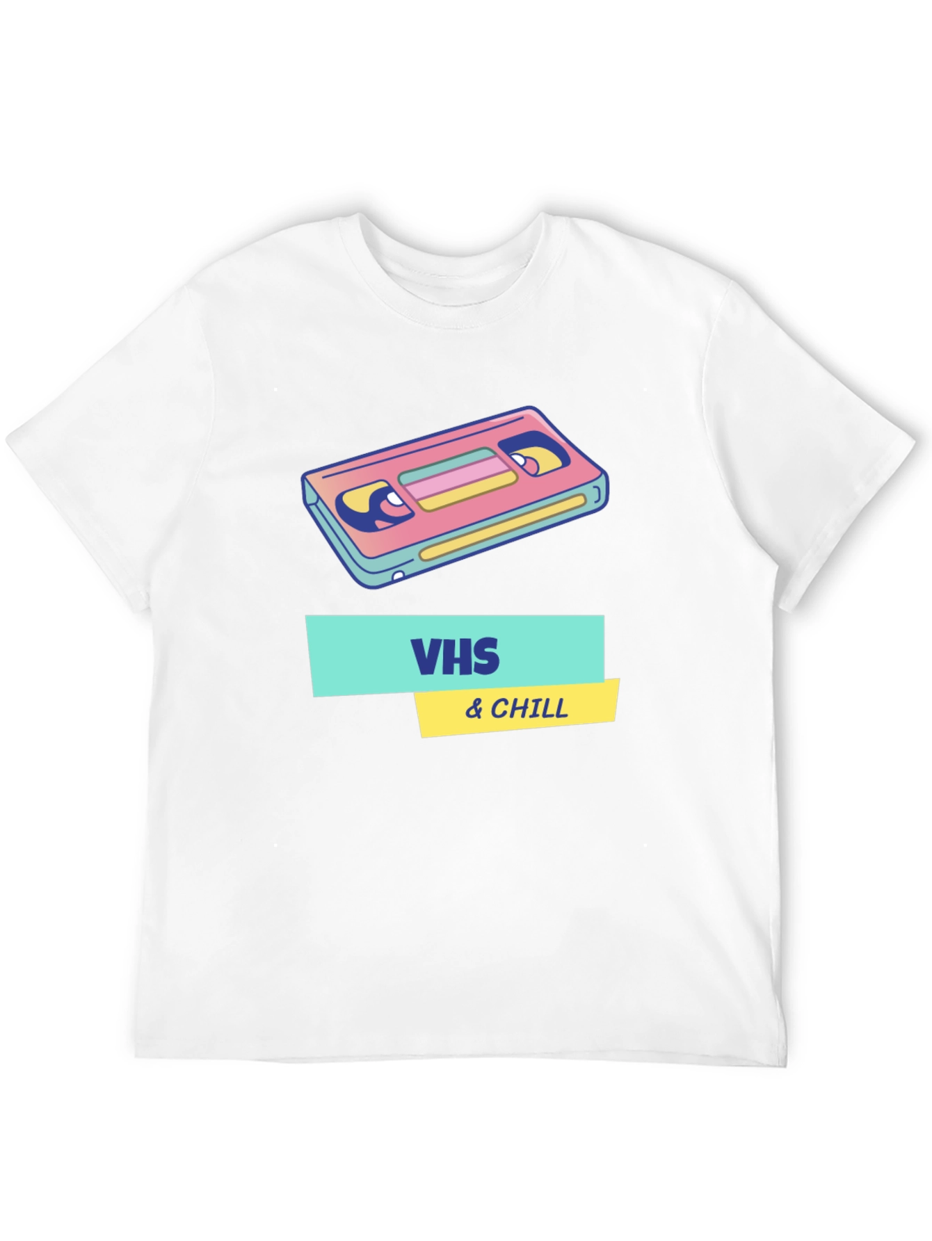 Retro VHS & Chill Graphic T-Shirt - Black