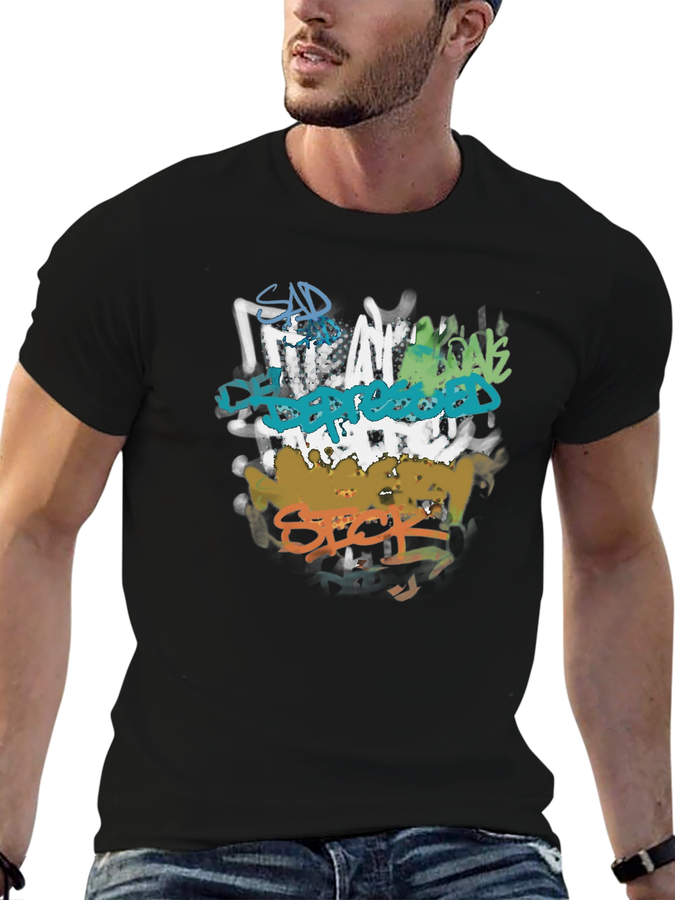 Sad Depressed Anxious Sick Graphic Tee