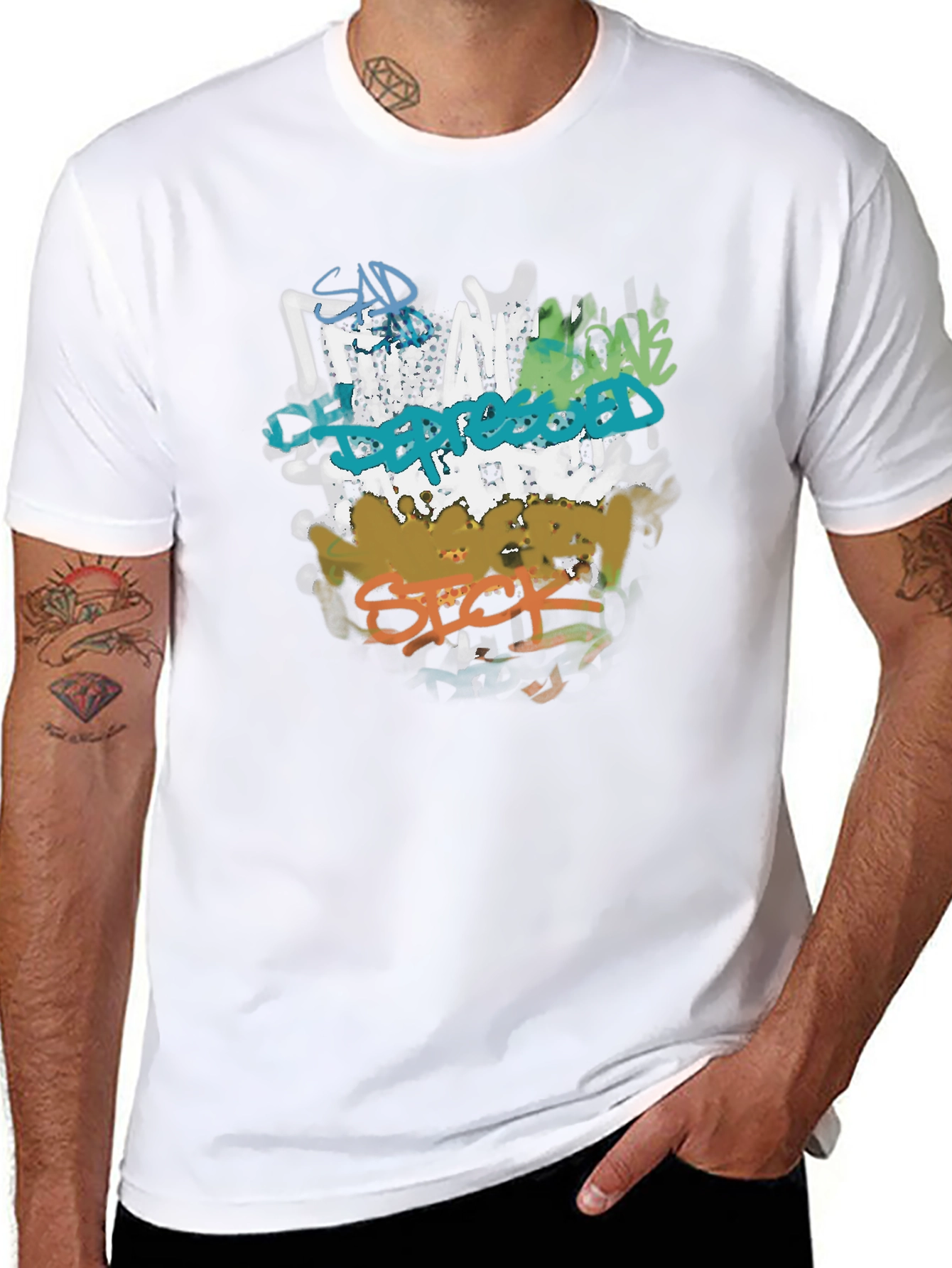 Sad Depressed Anxious Sick Graphic Tee