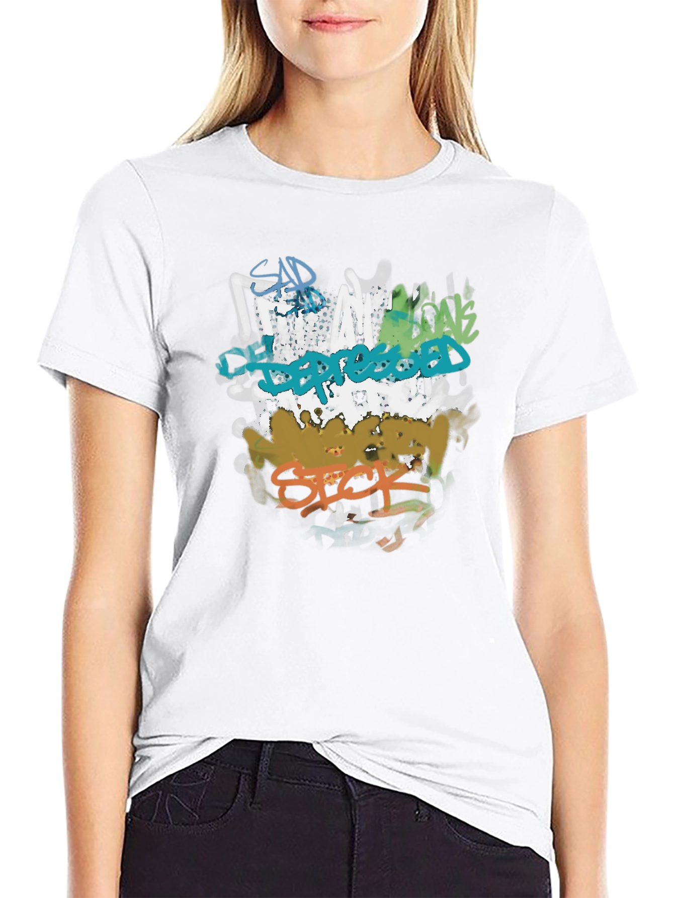 Sad Depressed Anxious Sick Graphic Tee