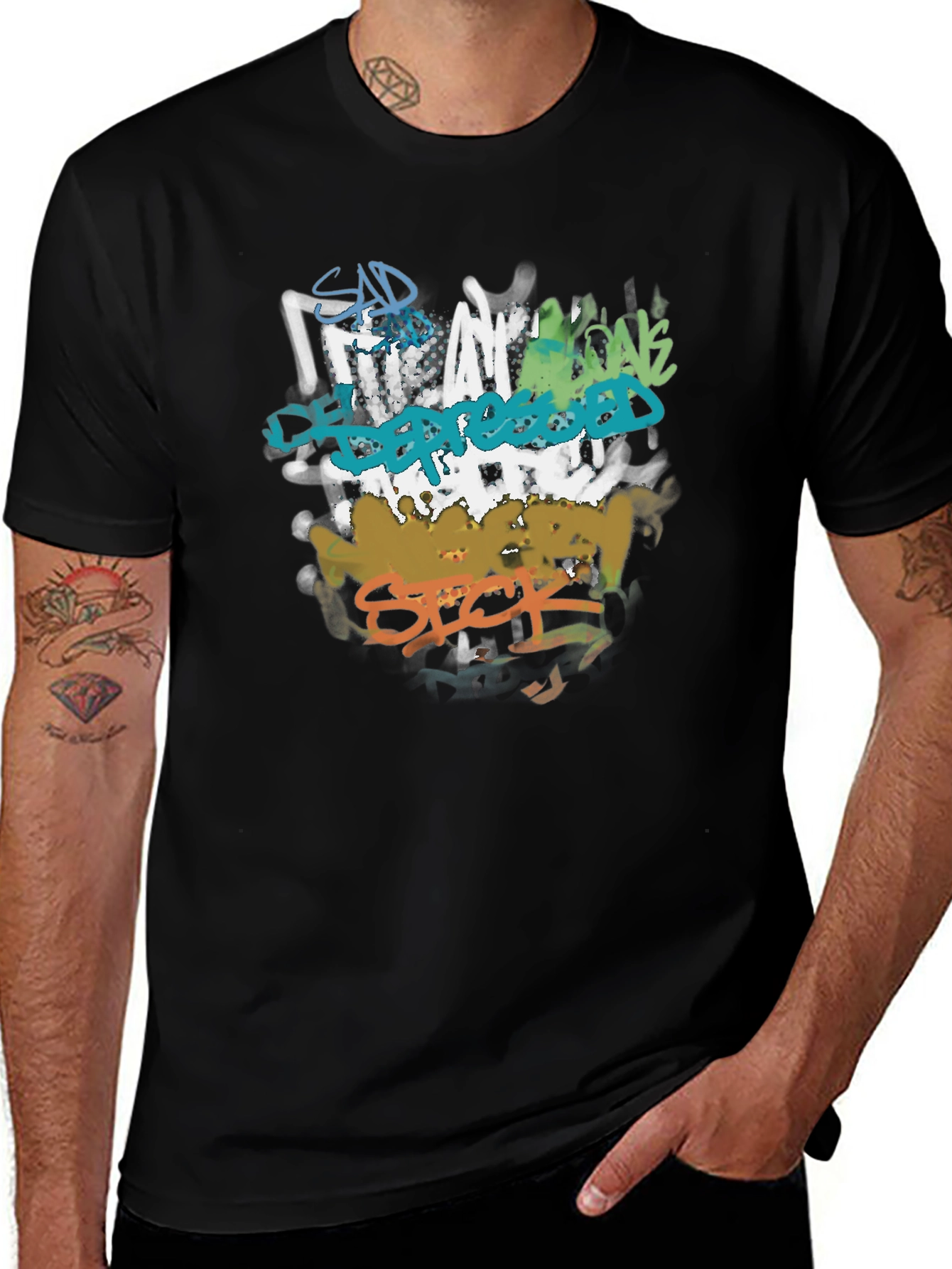 Sad Depressed Anxious Sick Graphic Tee