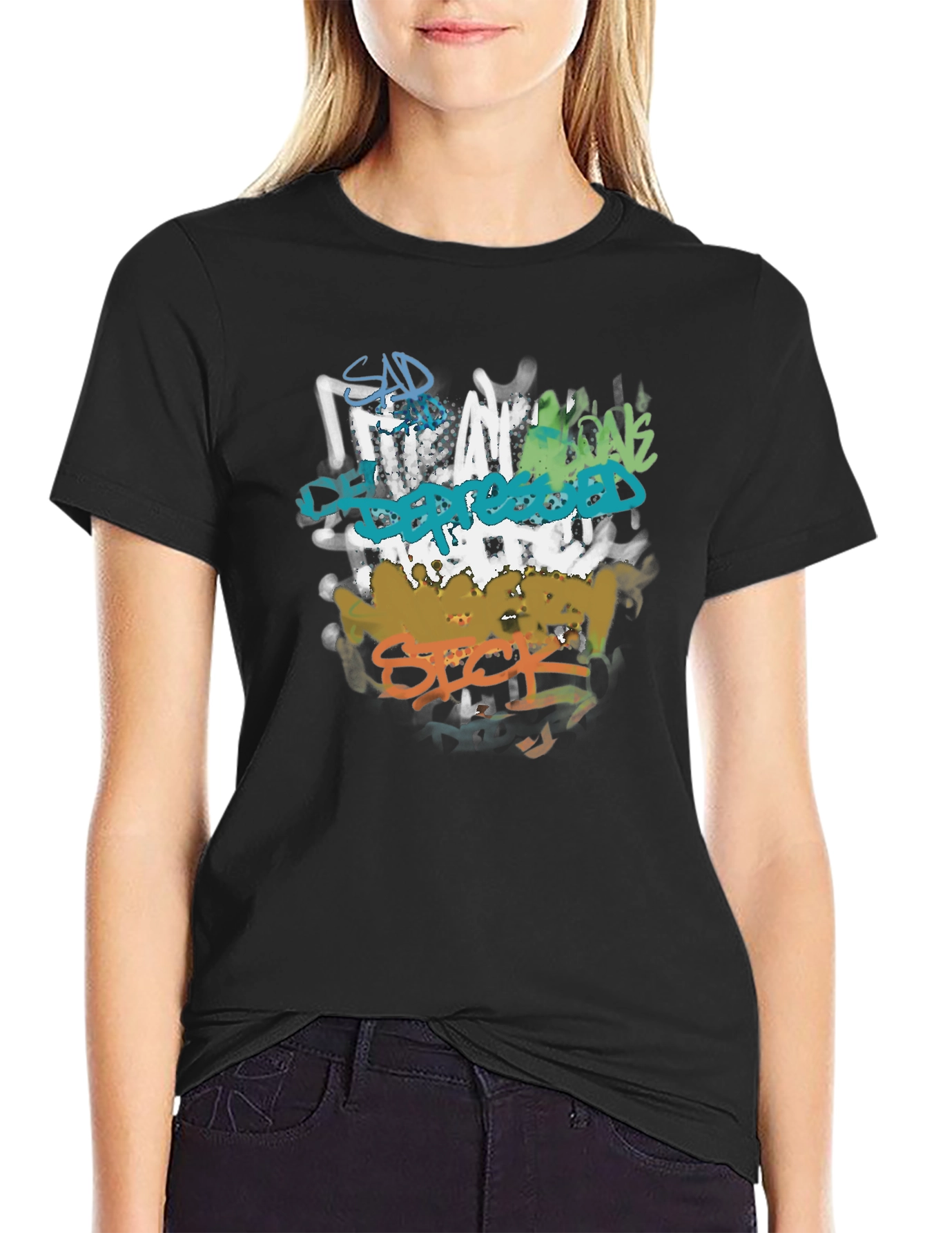 Sad Depressed Anxious Sick Graphic Tee