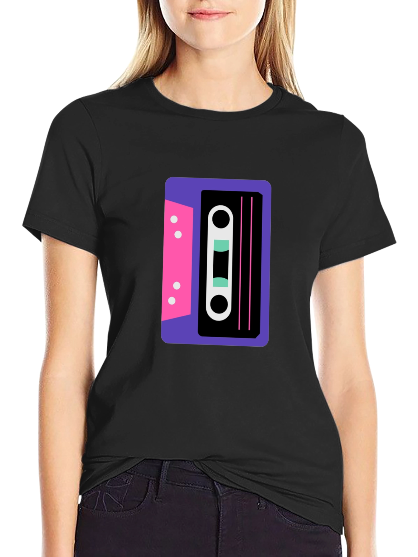 Retro Cassette Graphic Tee - Cool 80s Style!