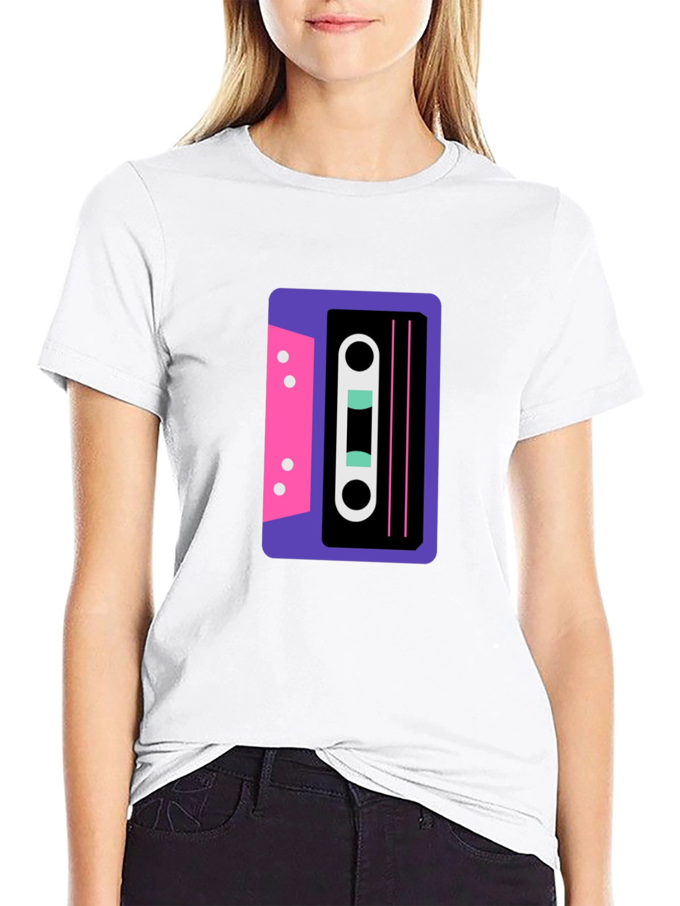 Retro Cassette Graphic Tee - Cool 80s Style!