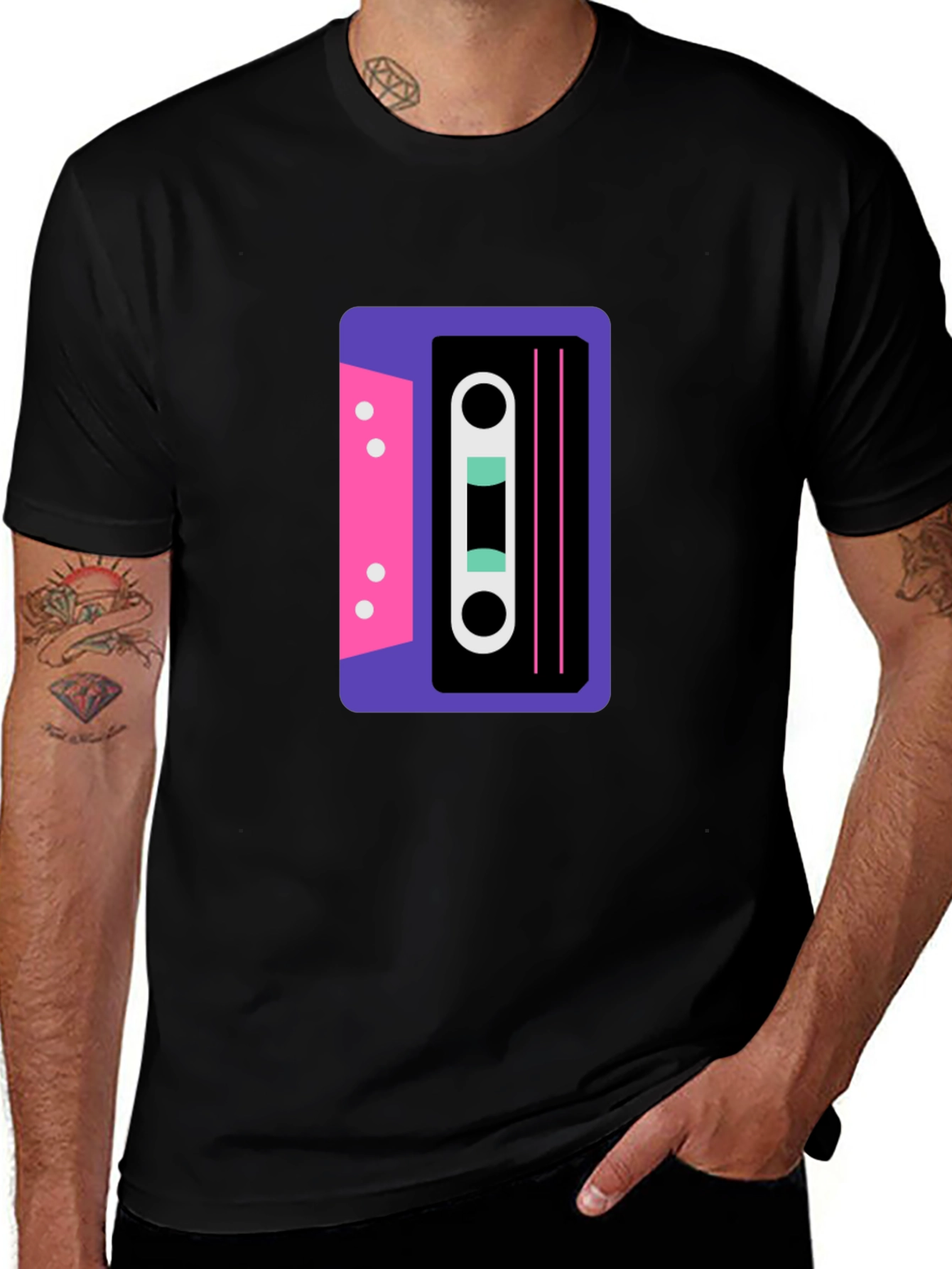 Retro Cassette Graphic Tee - Cool 80s Style!