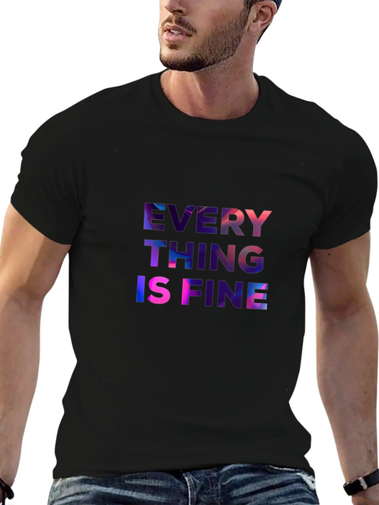 Everything is Fine Graphic Tee - Black