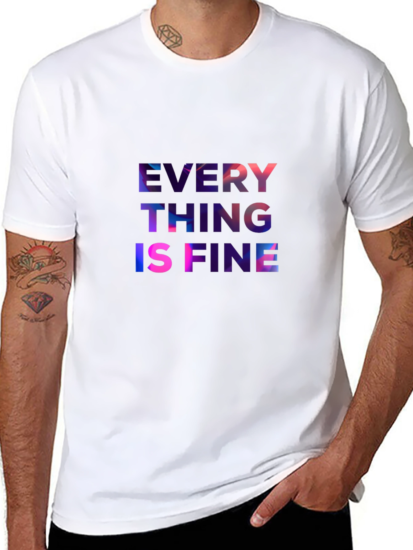 Everything is Fine Graphic Tee - Black