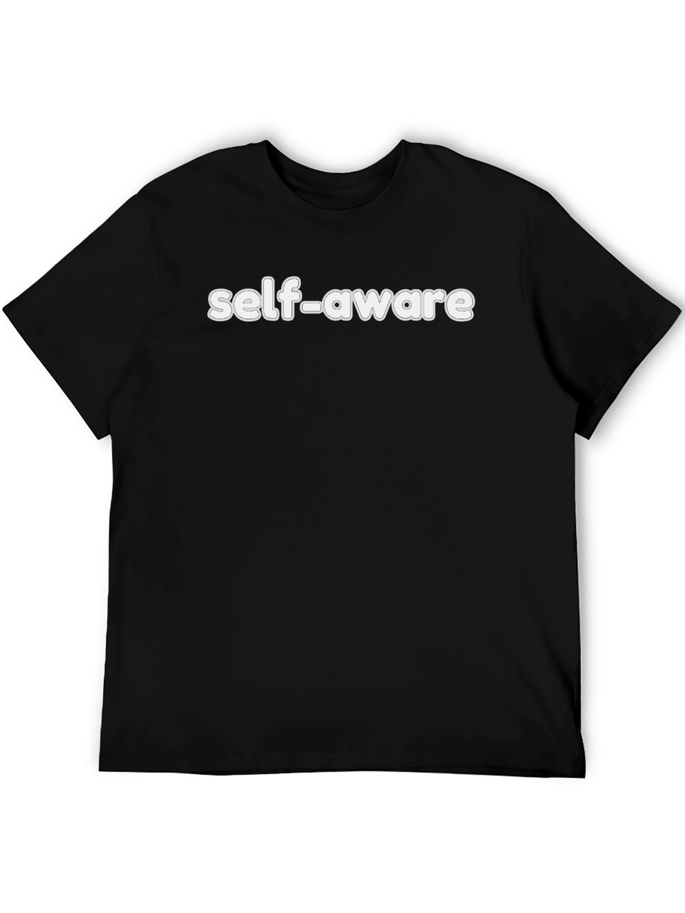 Self-Aware Graphic Tee - Mens Black T-Shirt
