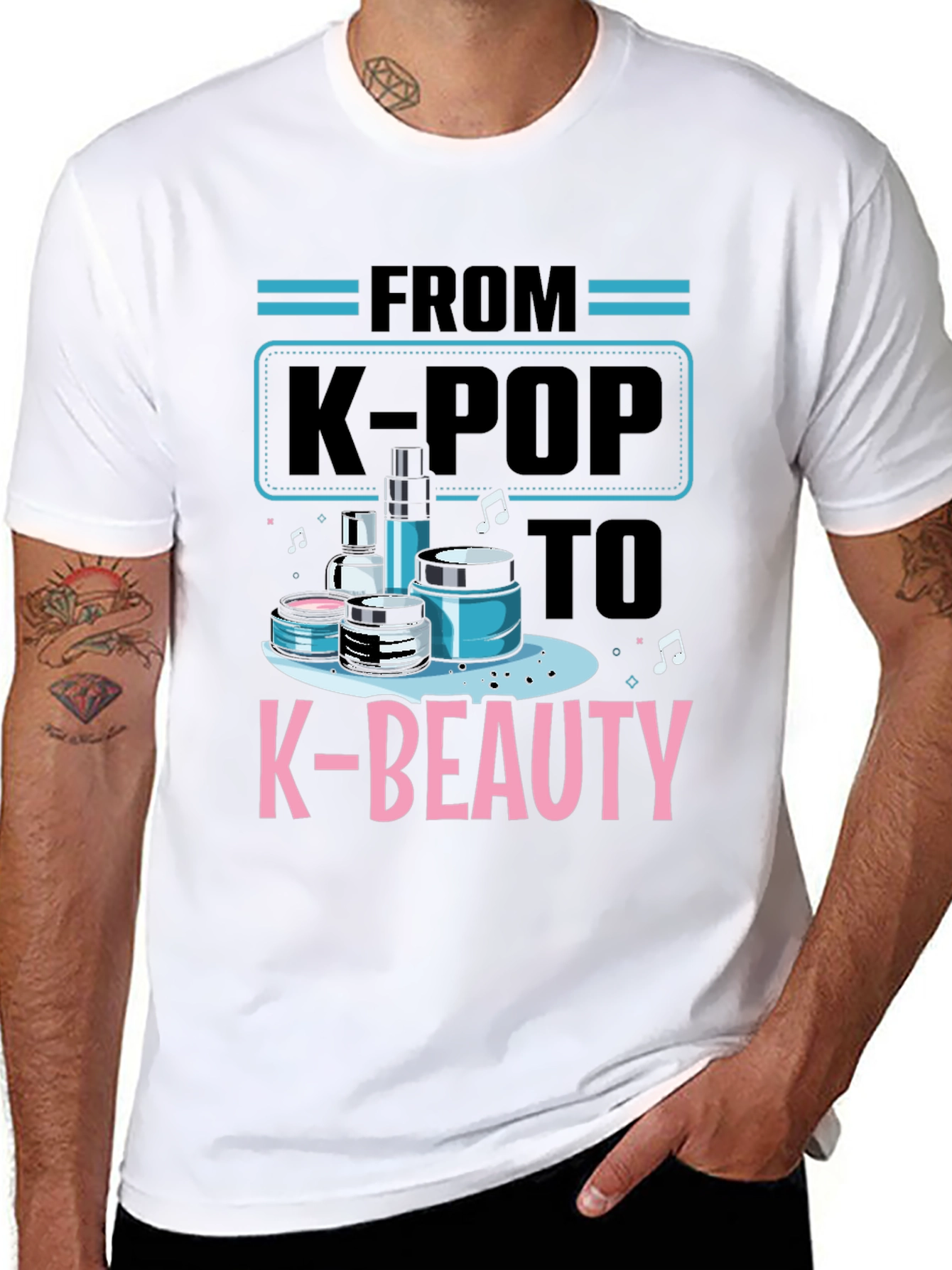 K-Pop to K-Beauty T-Shirt - Trendy Graphic Tee