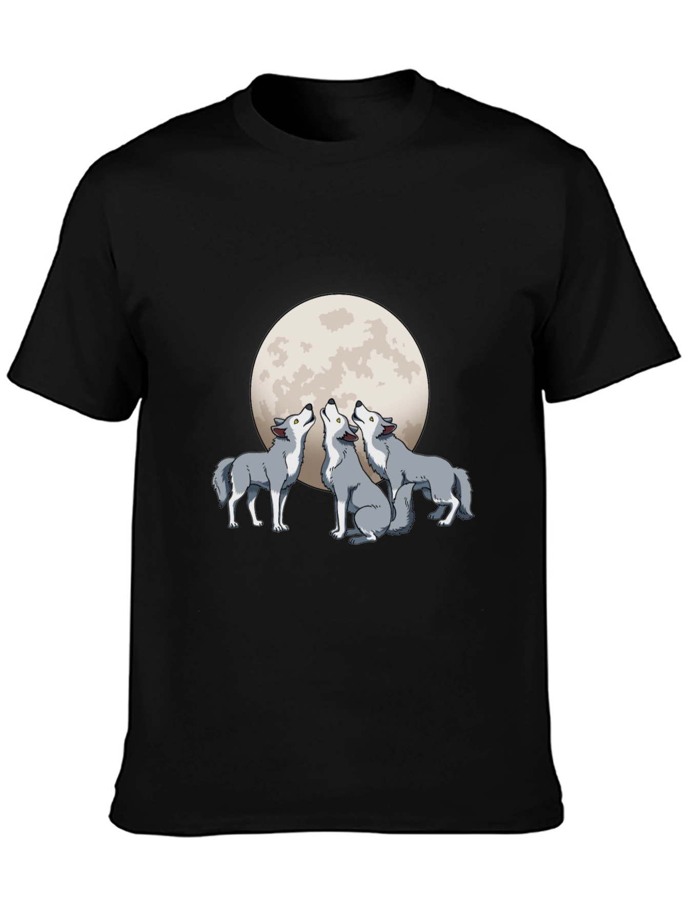 Wolf Moon Graphic T-Shirt - Black