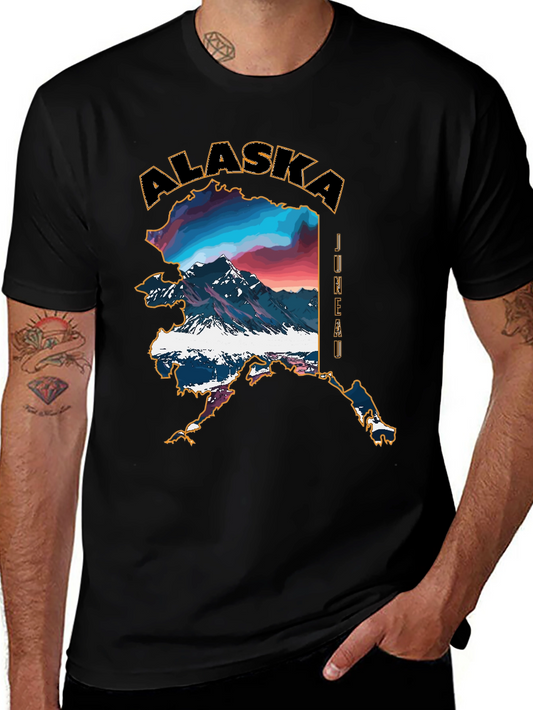 Alaska Landscape Graphic Tee - Black