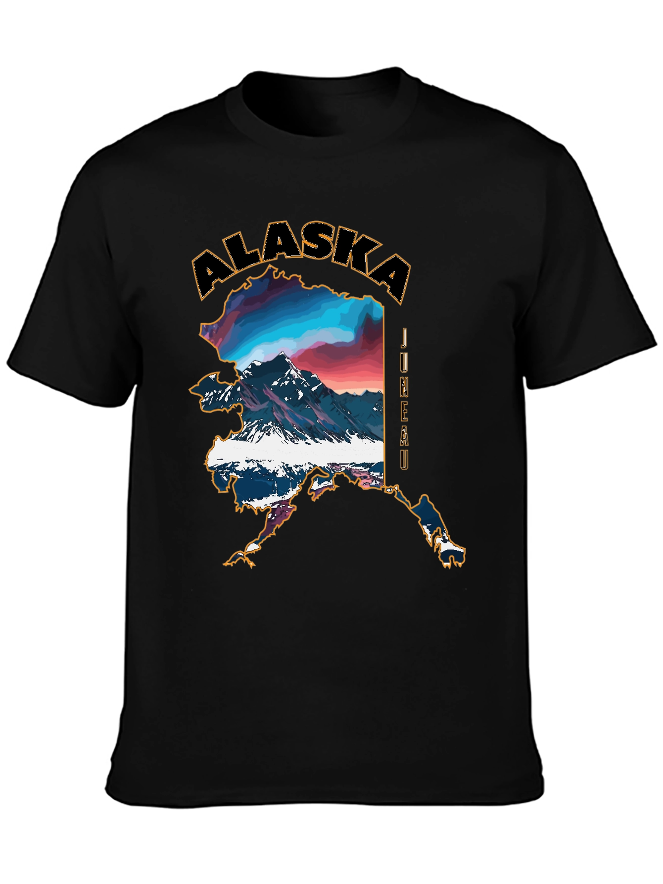 Alaska Landscape Graphic Tee - Black
