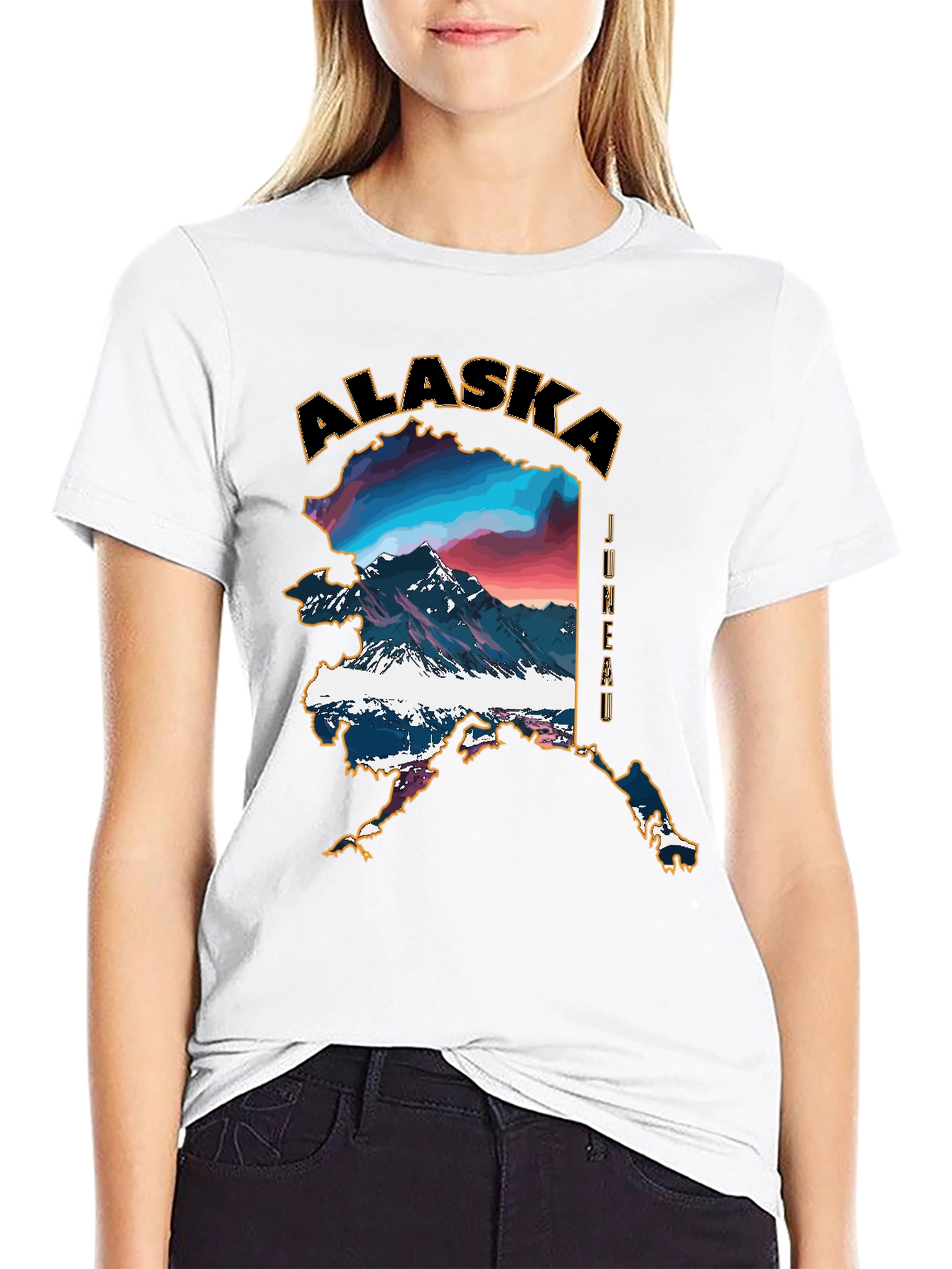 Alaska Landscape Graphic Tee - Black