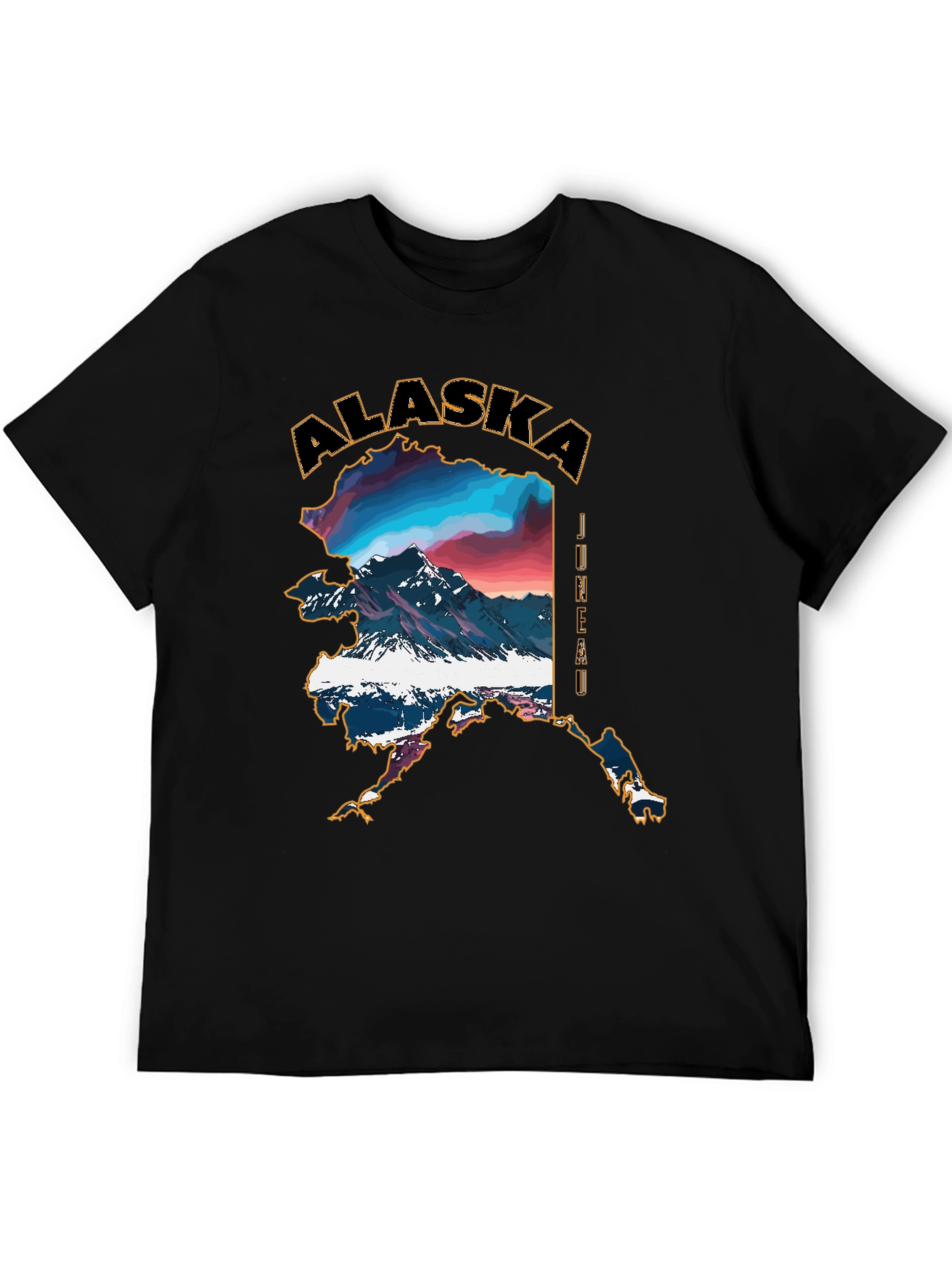 Alaska Landscape Graphic Tee - Black