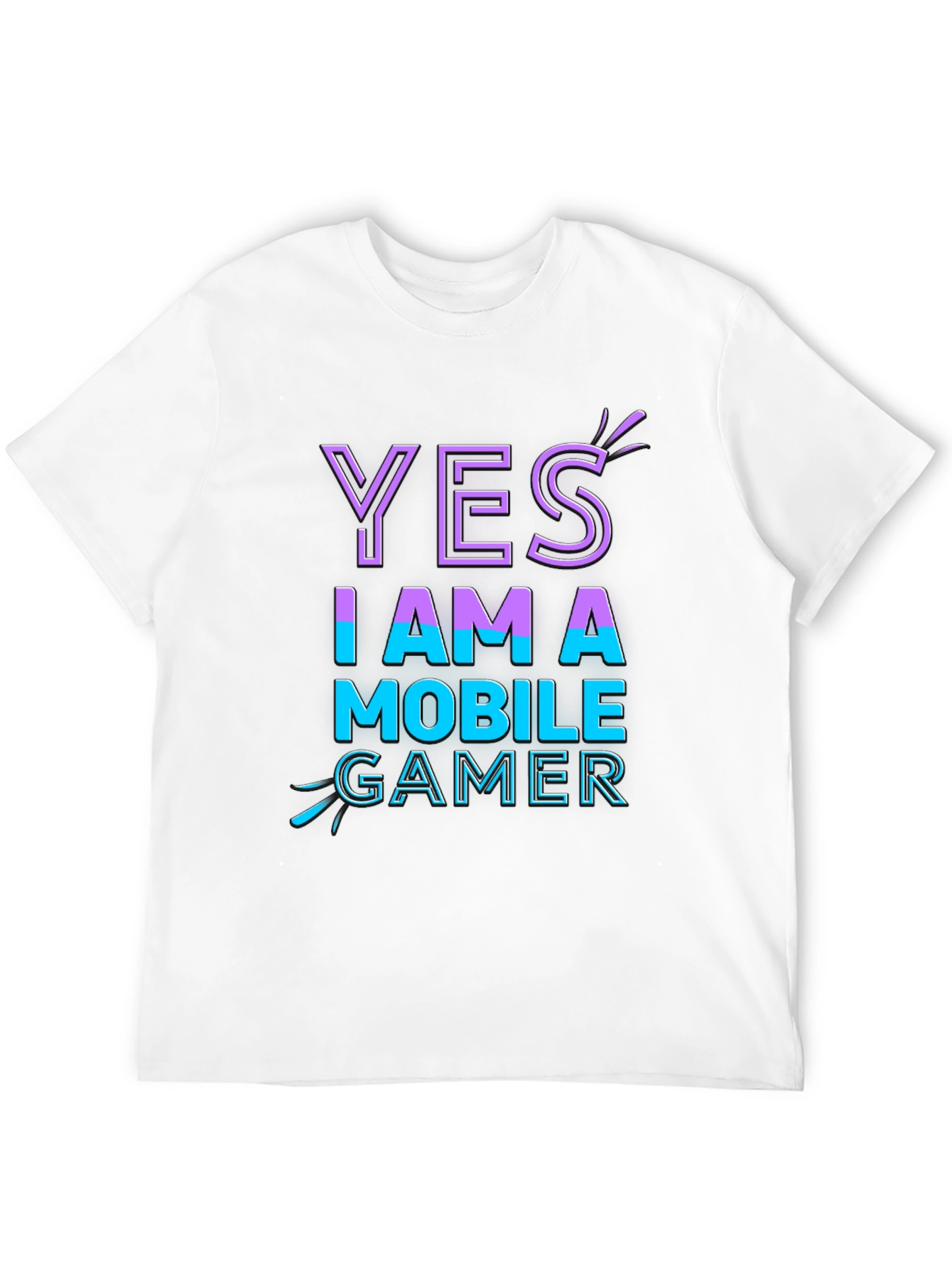 Yes I Am A Mobile Gamer Black T-Shirt