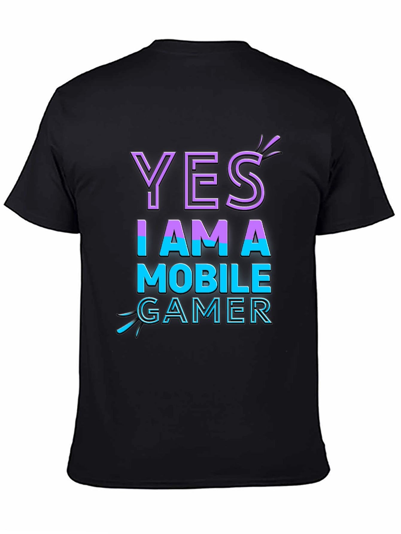 Yes I Am A Mobile Gamer Black T-Shirt
