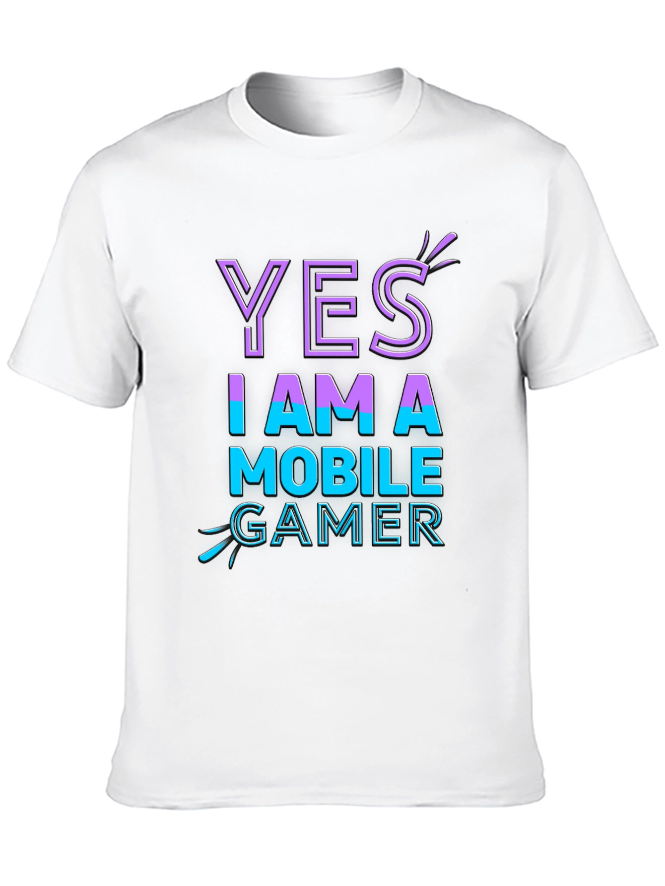 Yes I Am A Mobile Gamer Black T-Shirt