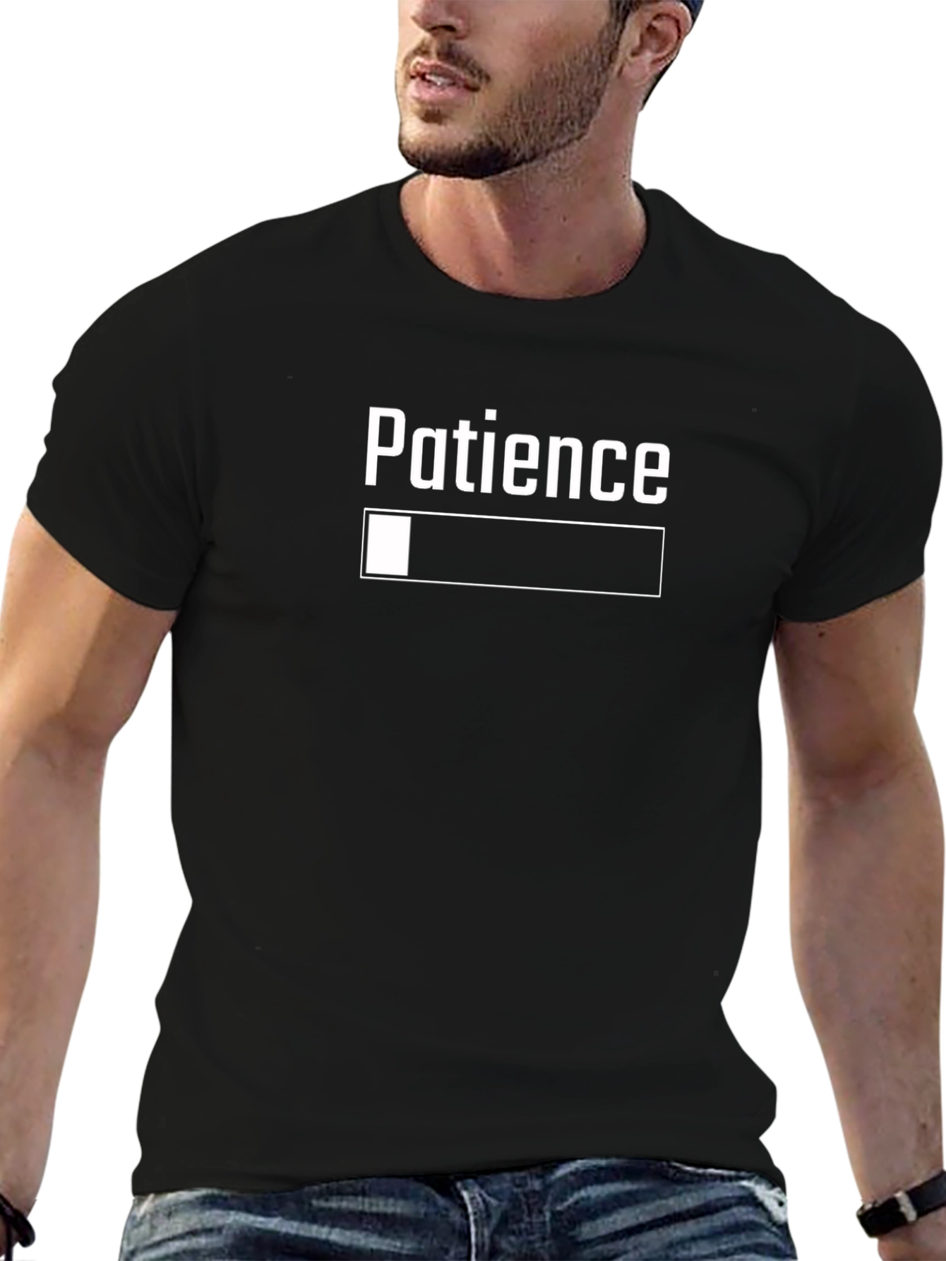 Patience Loading Black T-Shirt - Funny Graphic Tee