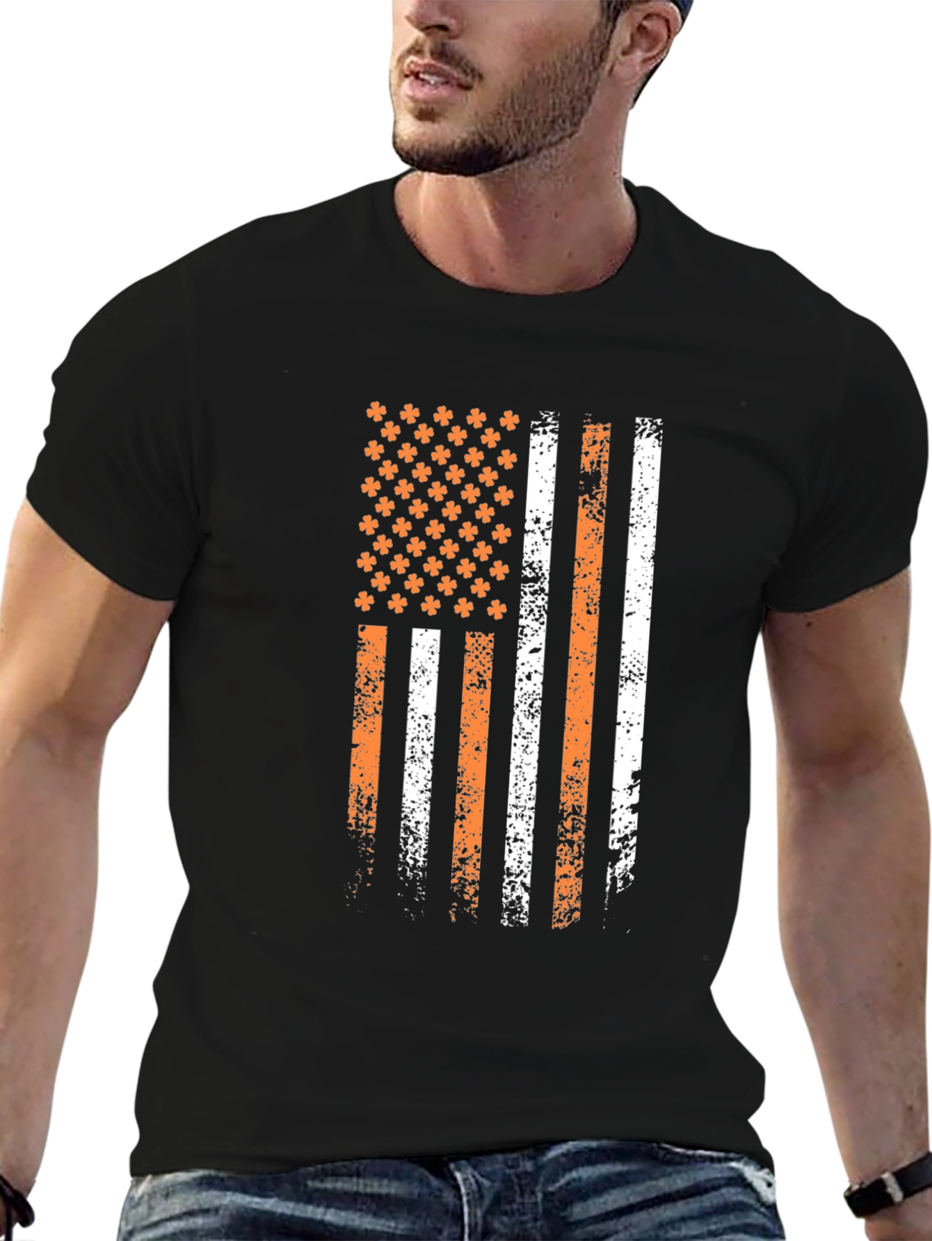 American Irish Flag Graphic T-Shirt