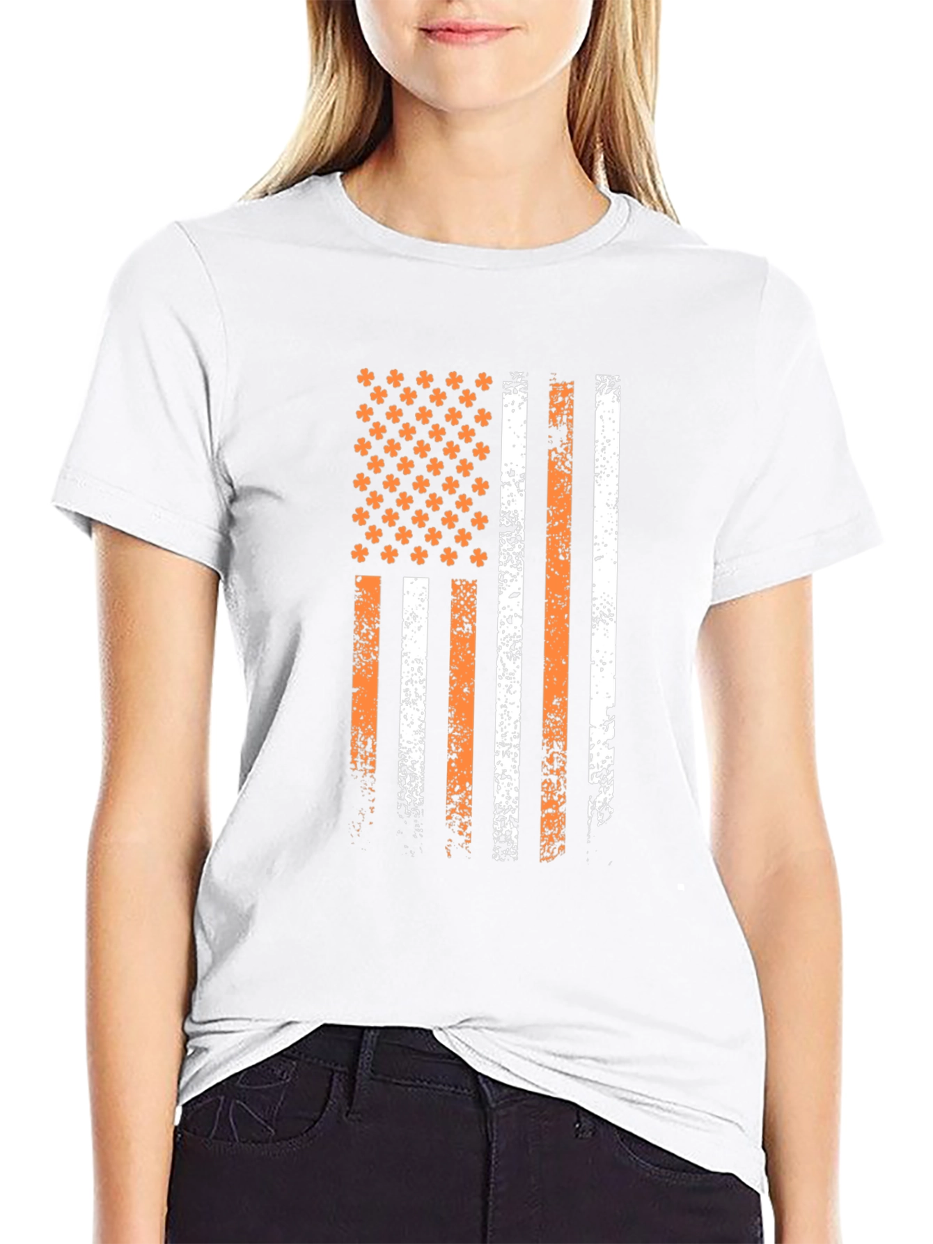 American Irish Flag Graphic T-Shirt