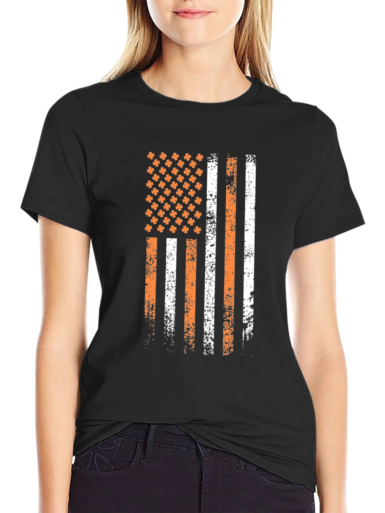 American Irish Flag Graphic T-Shirt
