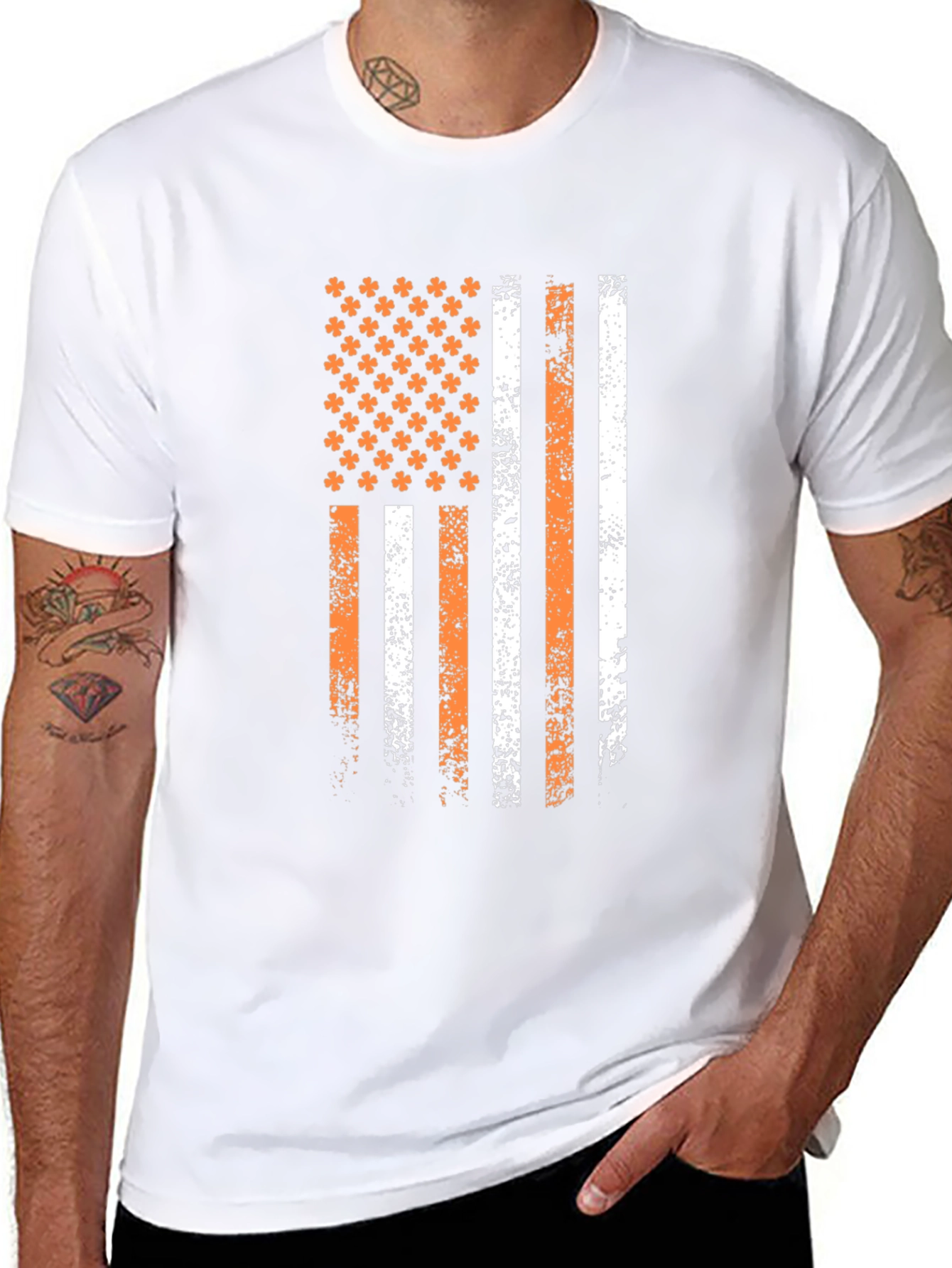American Irish Flag Graphic T-Shirt