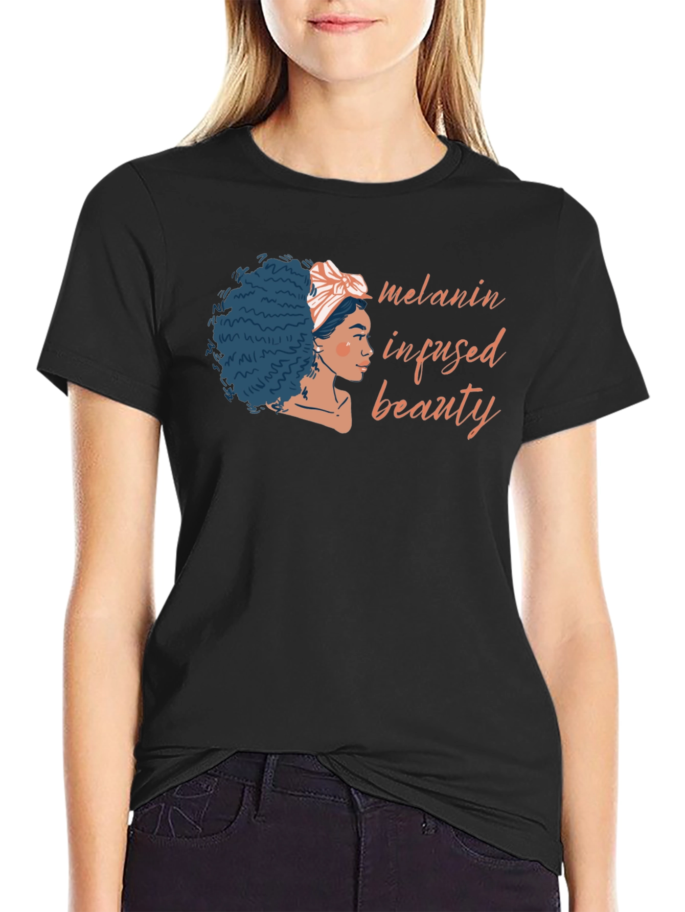 Melanin Infused Beauty Black T-Shirt