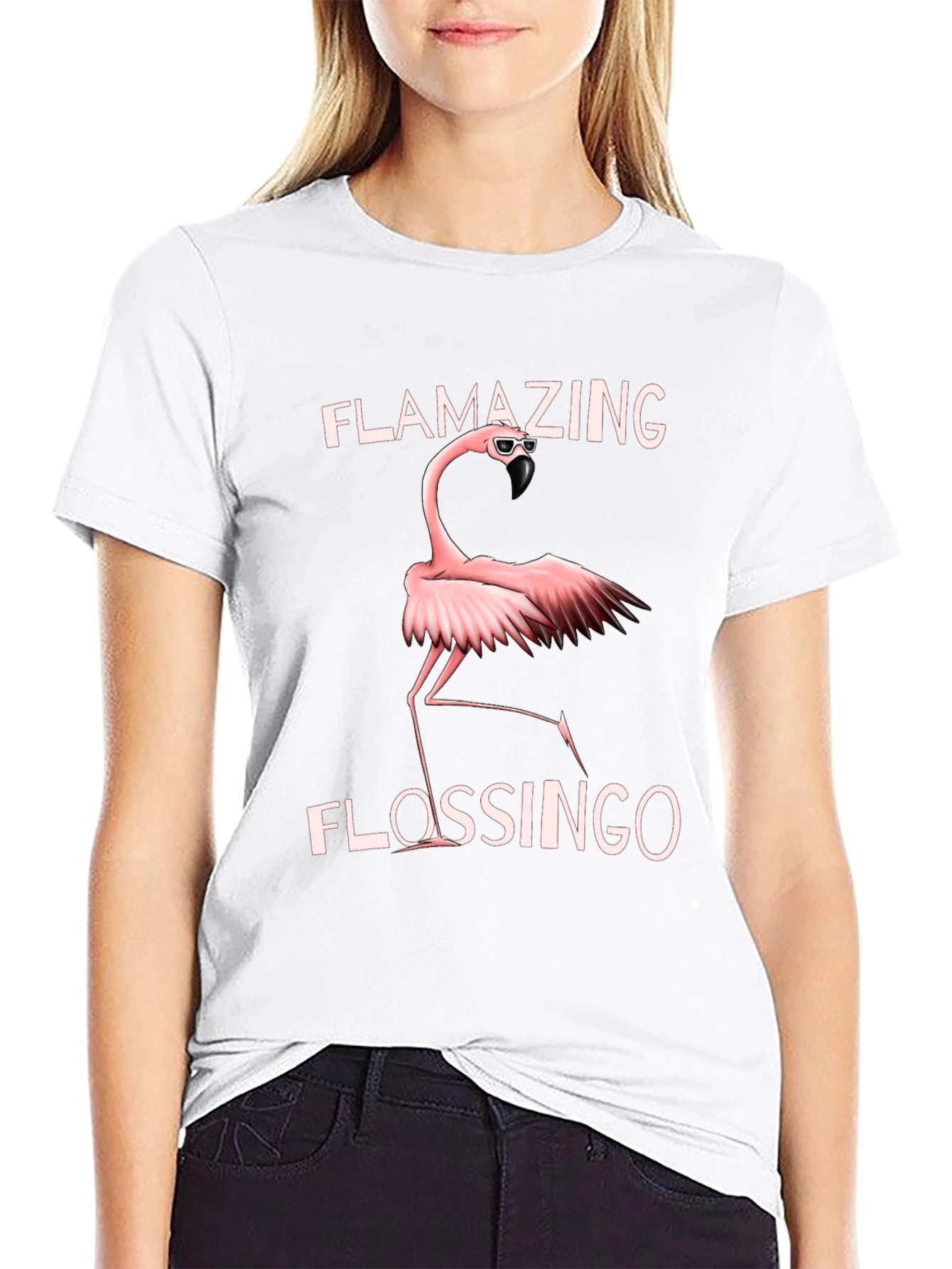 Flamazing Flossingo Flamingo Graphic T-Shirt