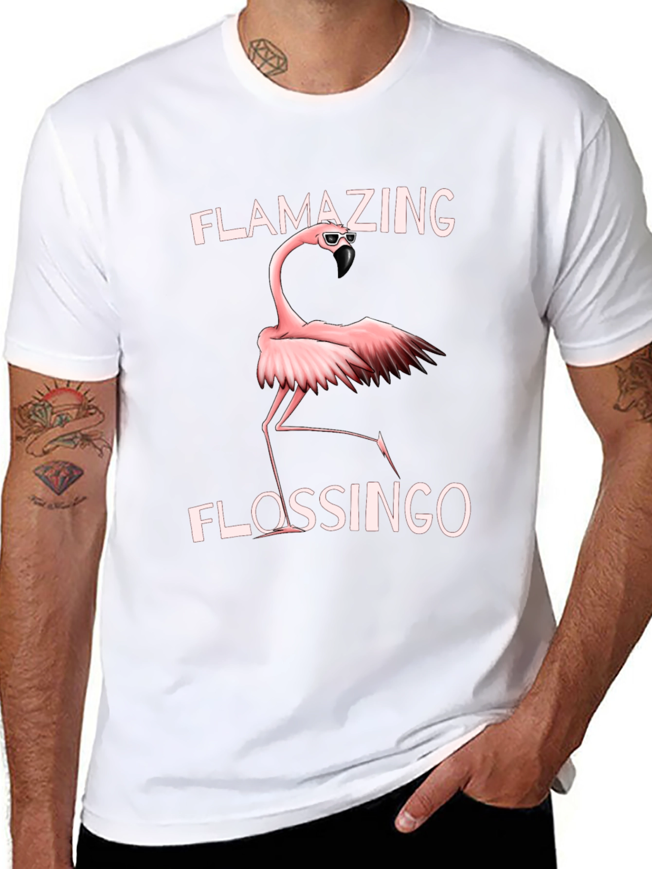 Flamazing Flossingo Flamingo Graphic T-Shirt