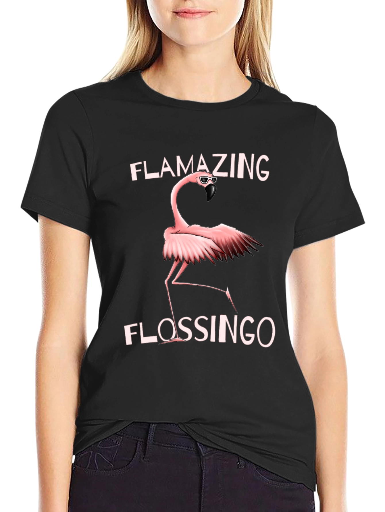 Flamazing Flossingo Flamingo Graphic T-Shirt