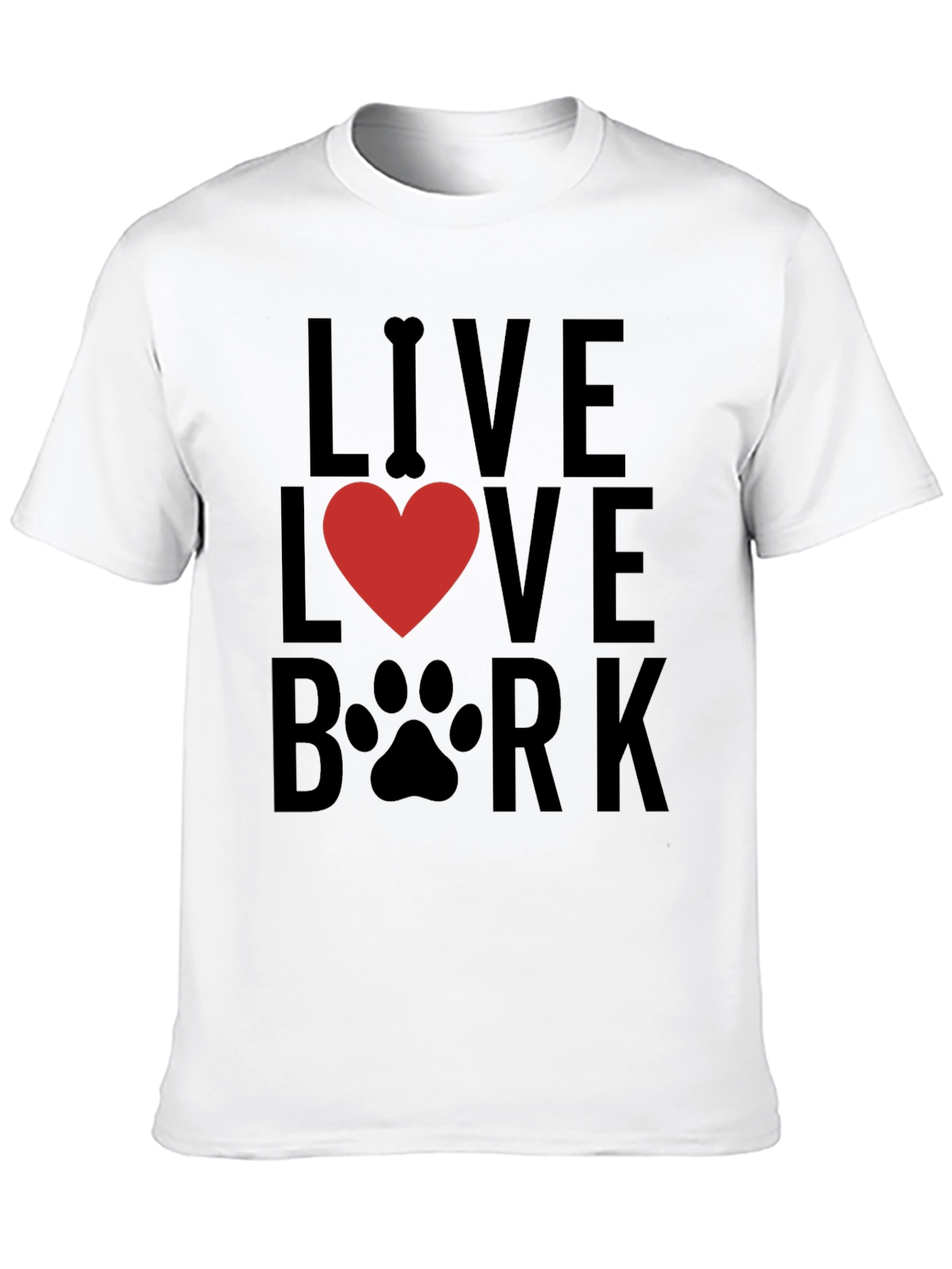 Live Love Bark Graphic T-Shirt - Dog Lover Tee
