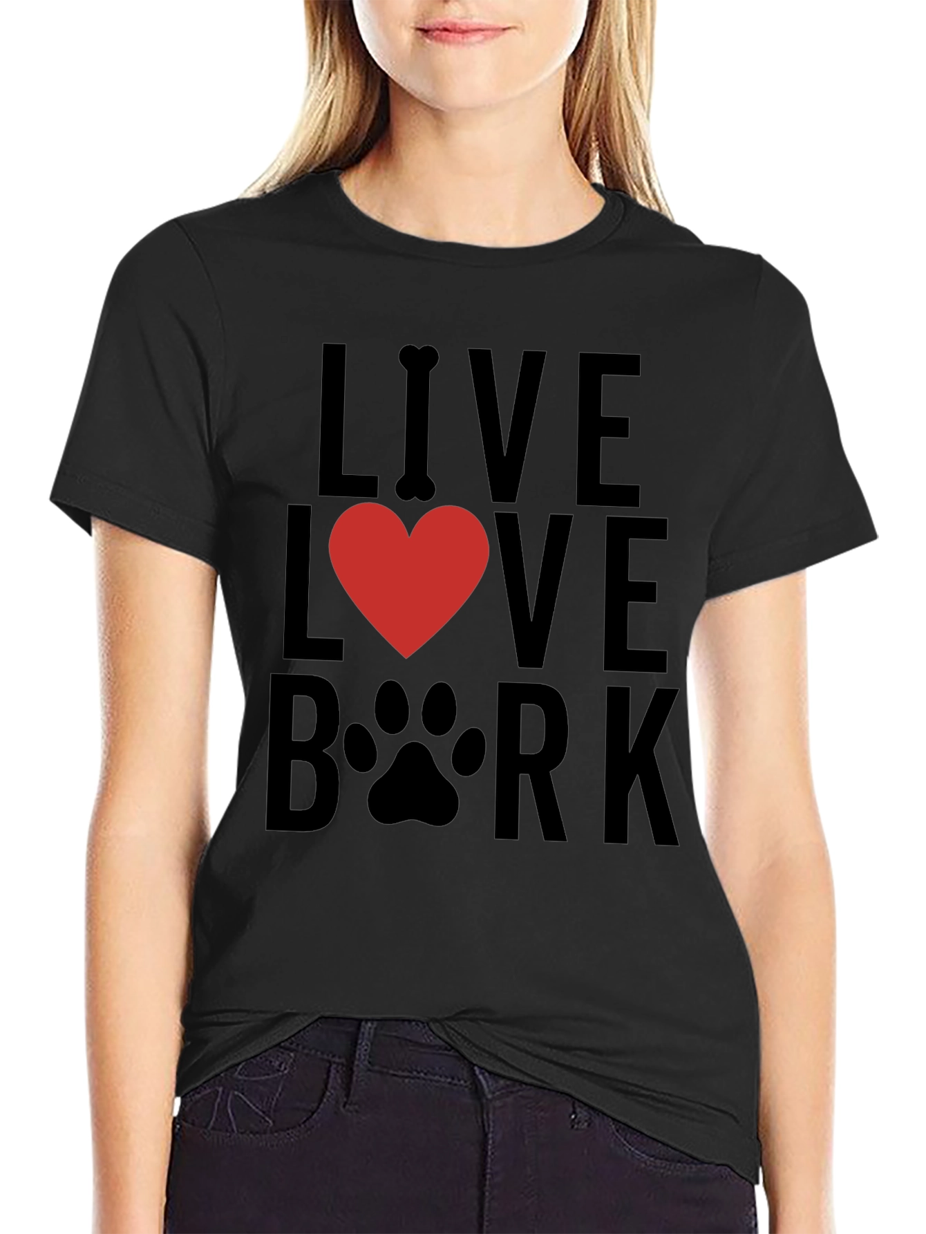 Live Love Bark Graphic T-Shirt - Dog Lover Tee