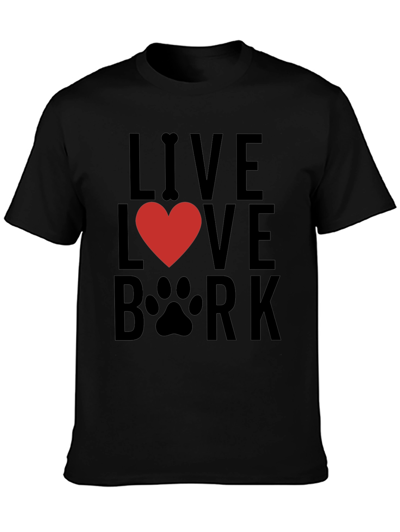Live Love Bark Graphic T-Shirt - Dog Lover Tee