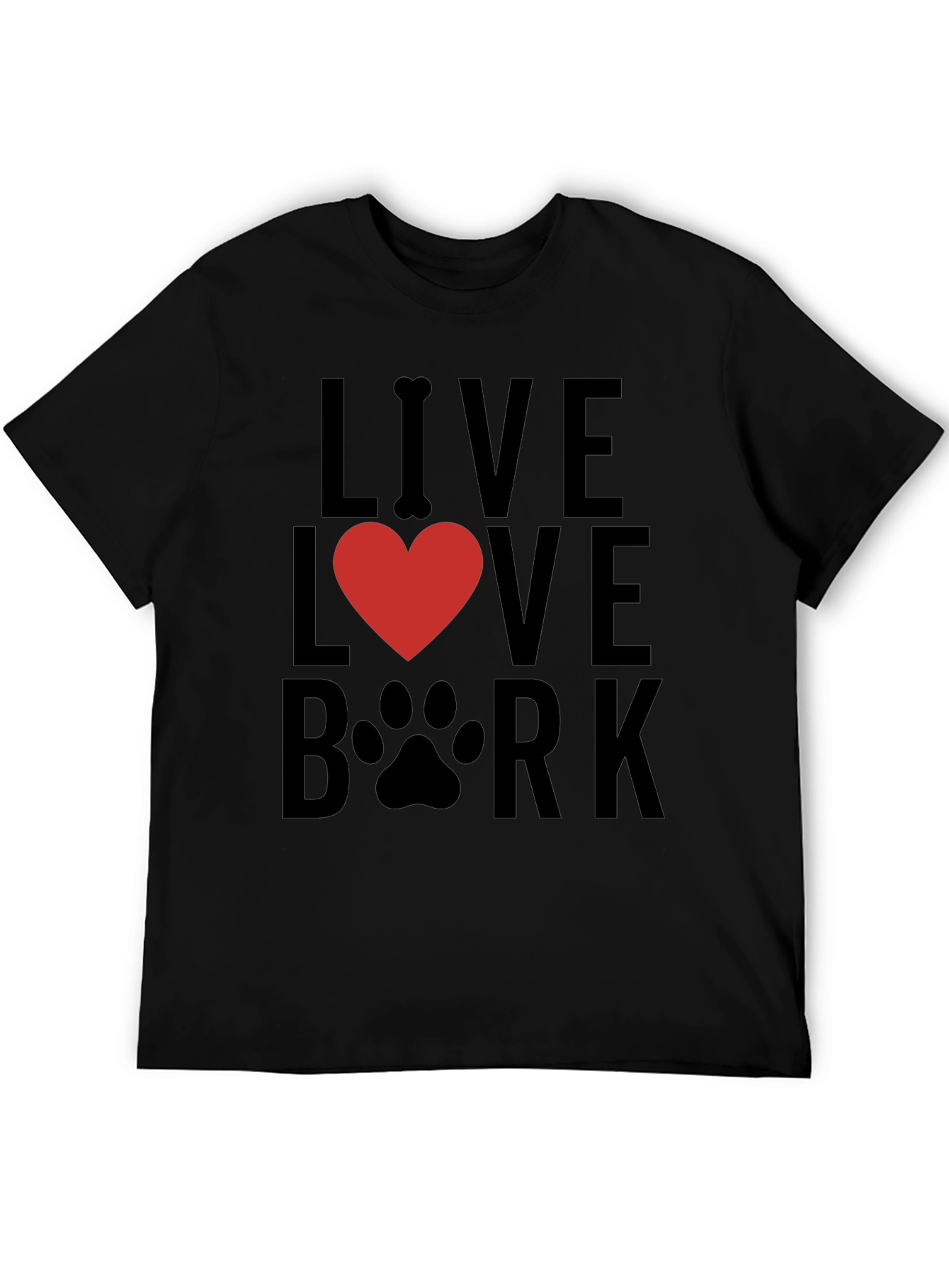 Live Love Bark Graphic T-Shirt - Dog Lover Tee