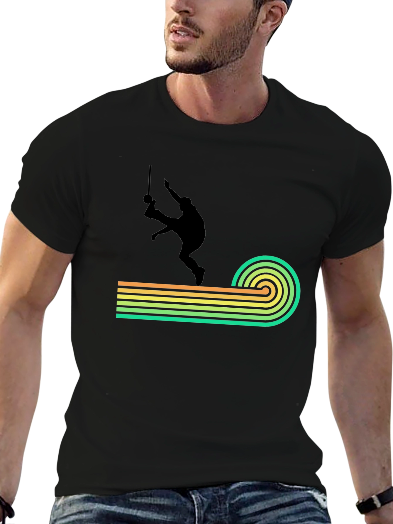 Retro Capoeira T-Shirt - Black