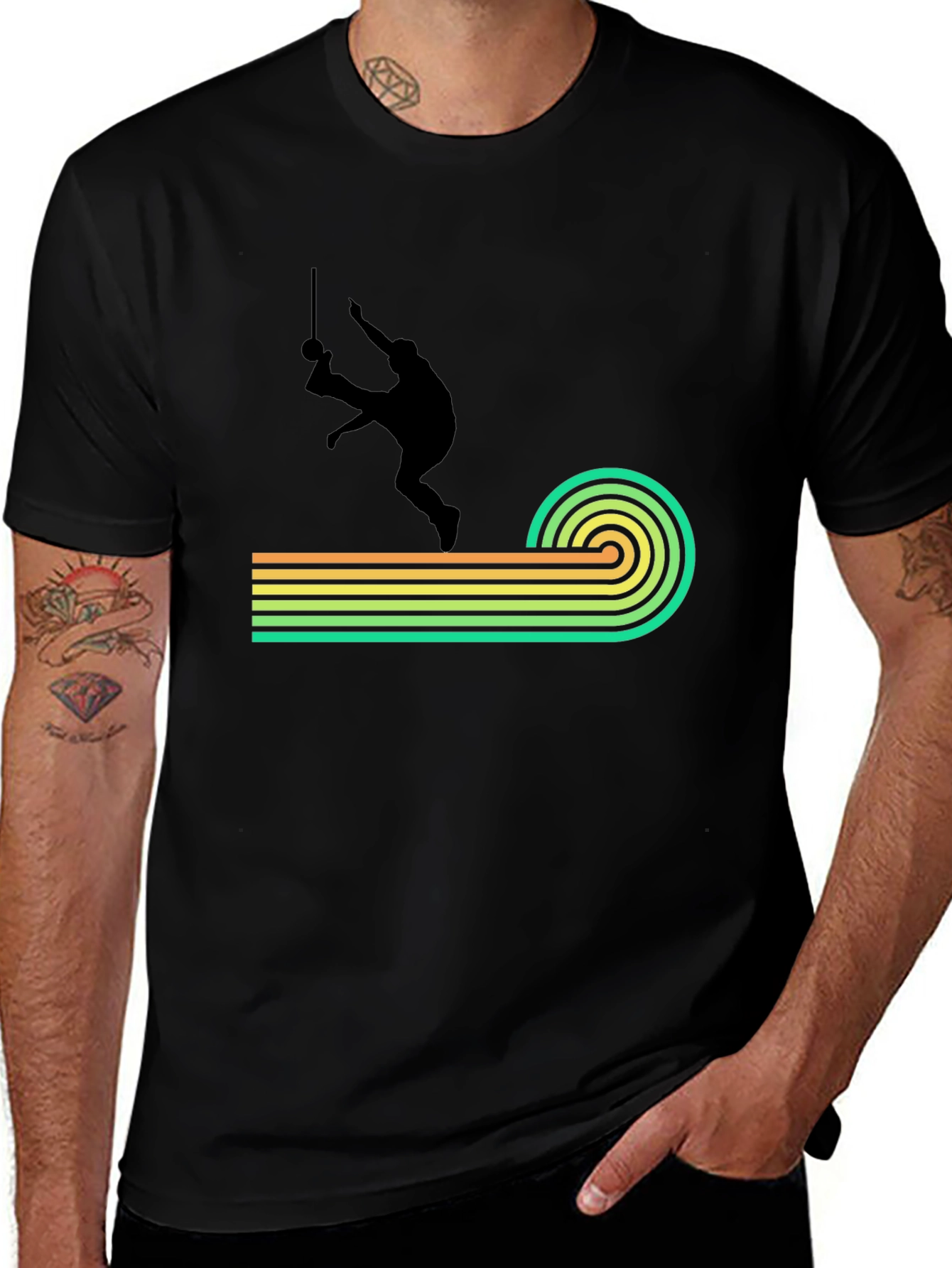 Retro Capoeira T-Shirt - Black