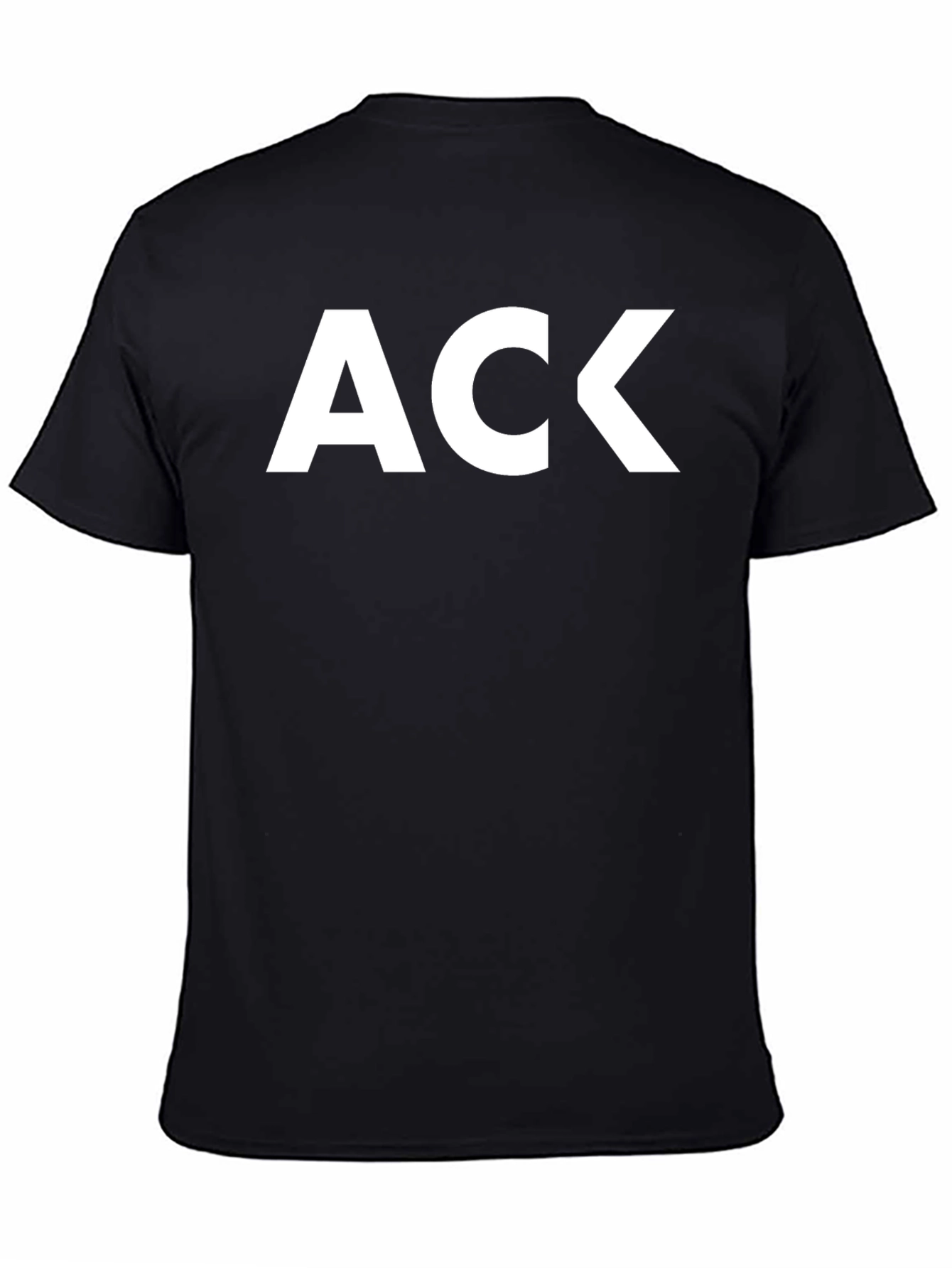 ACK Graphic Tee - Bold White Print on Black