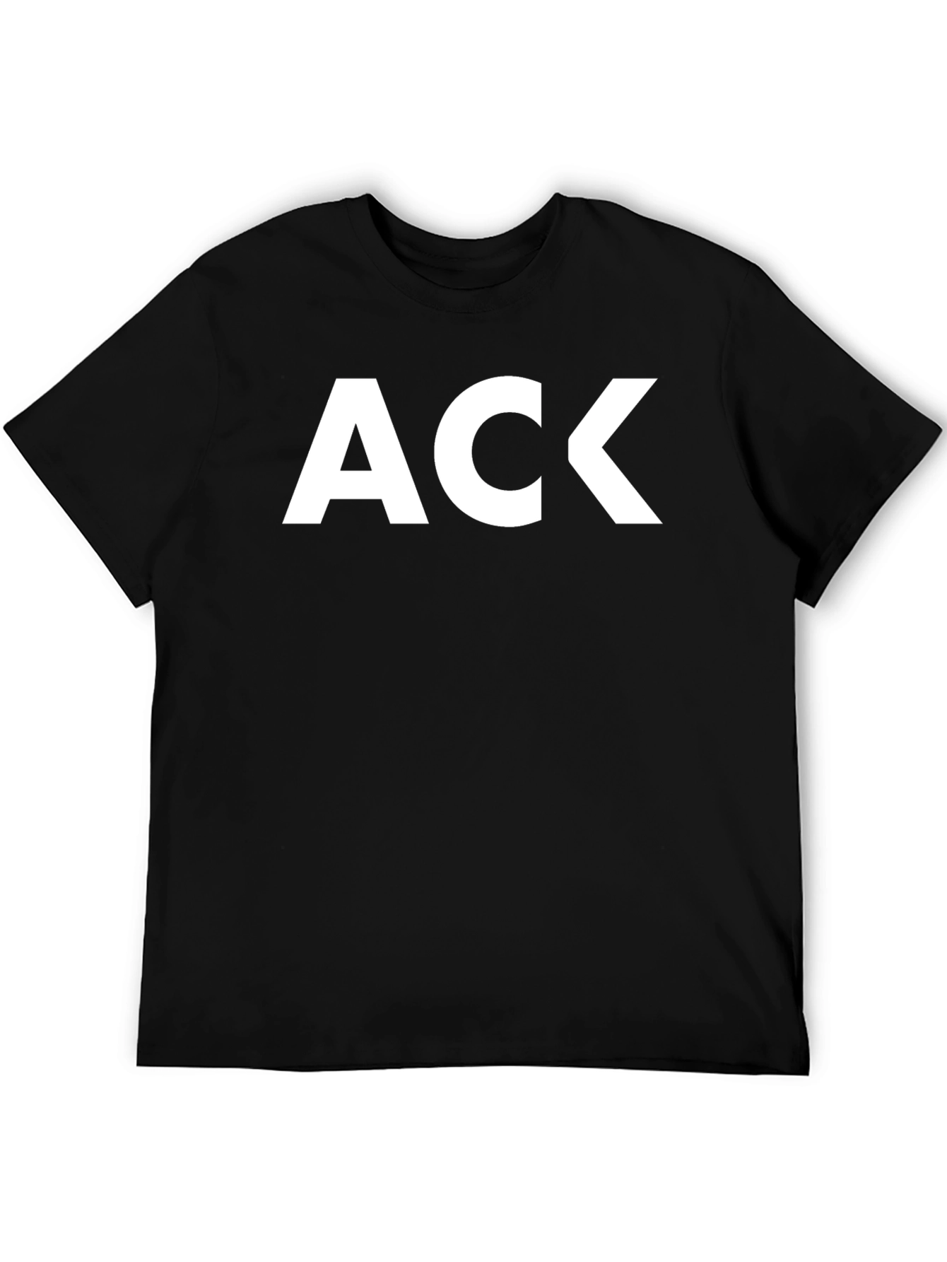 ACK Graphic Tee - Bold White Print on Black