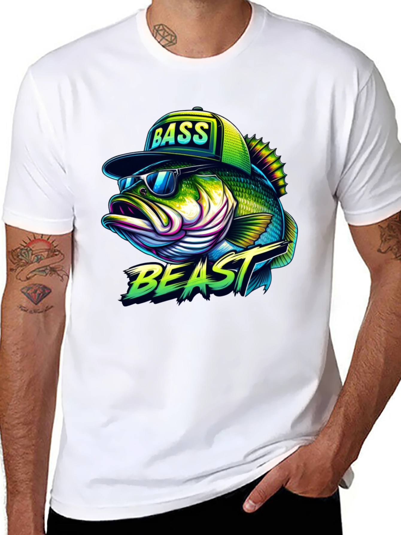 Bass Beast Graphic Tee - Cool Fishing Shirt