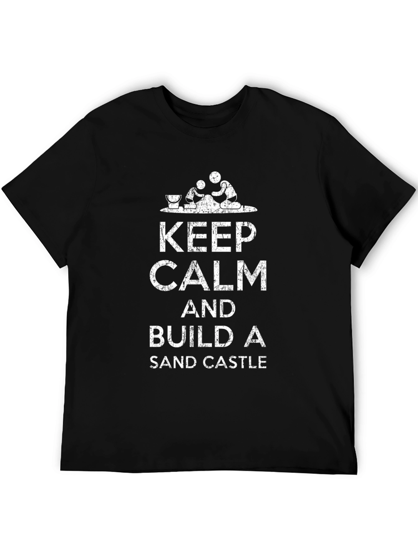 Keep Calm & Build Sandcastles - Novelty Graphic Tee