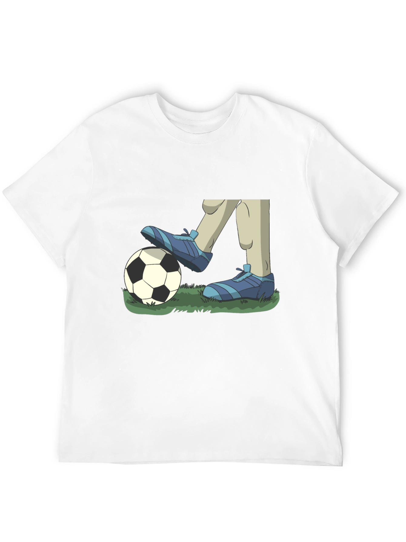 Cartoon Soccer T-Shirt - Black Graphic Tee